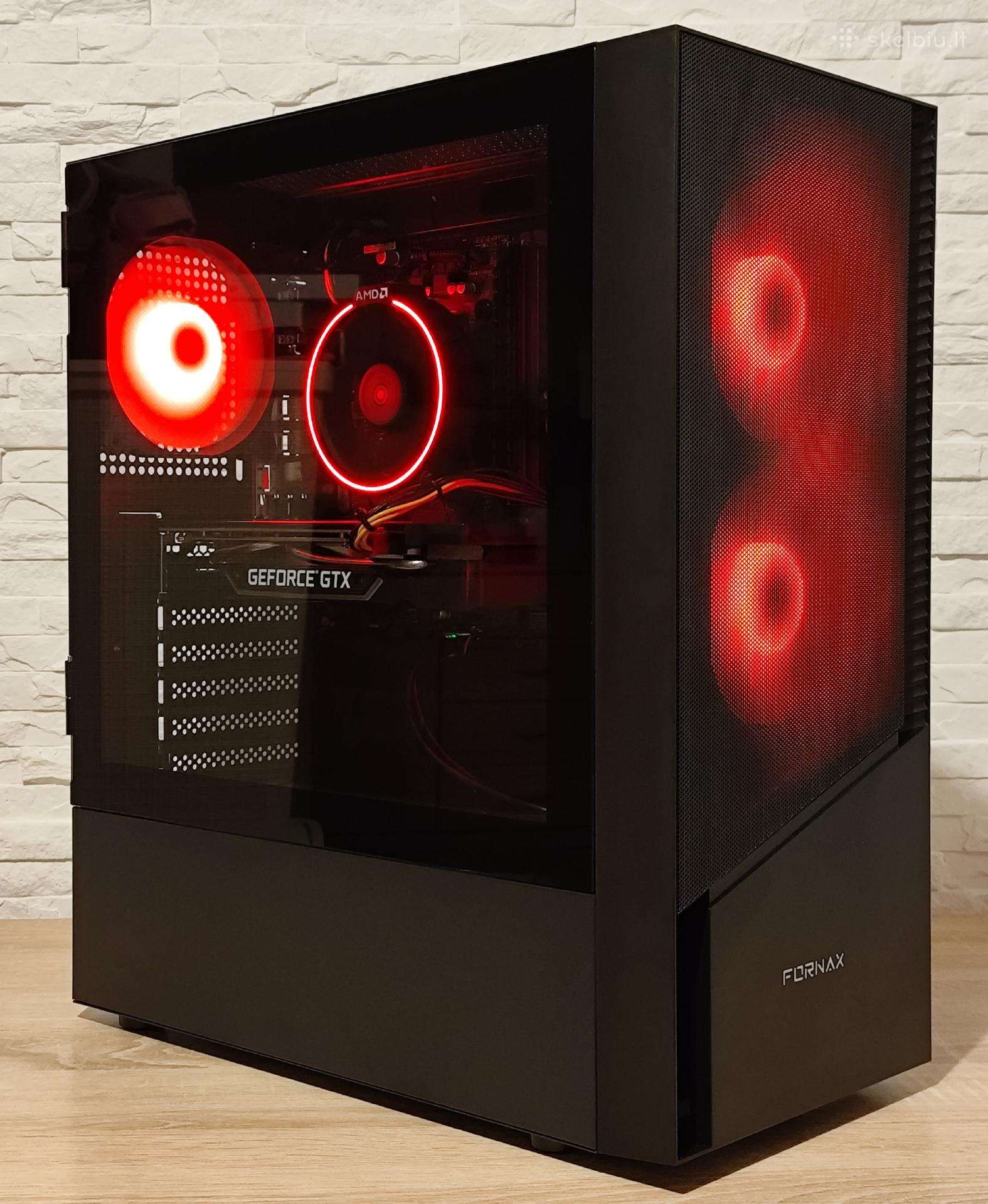 Žaidimų kompiuteris su Ryzen7/SSD/16gb/1660s 6gb