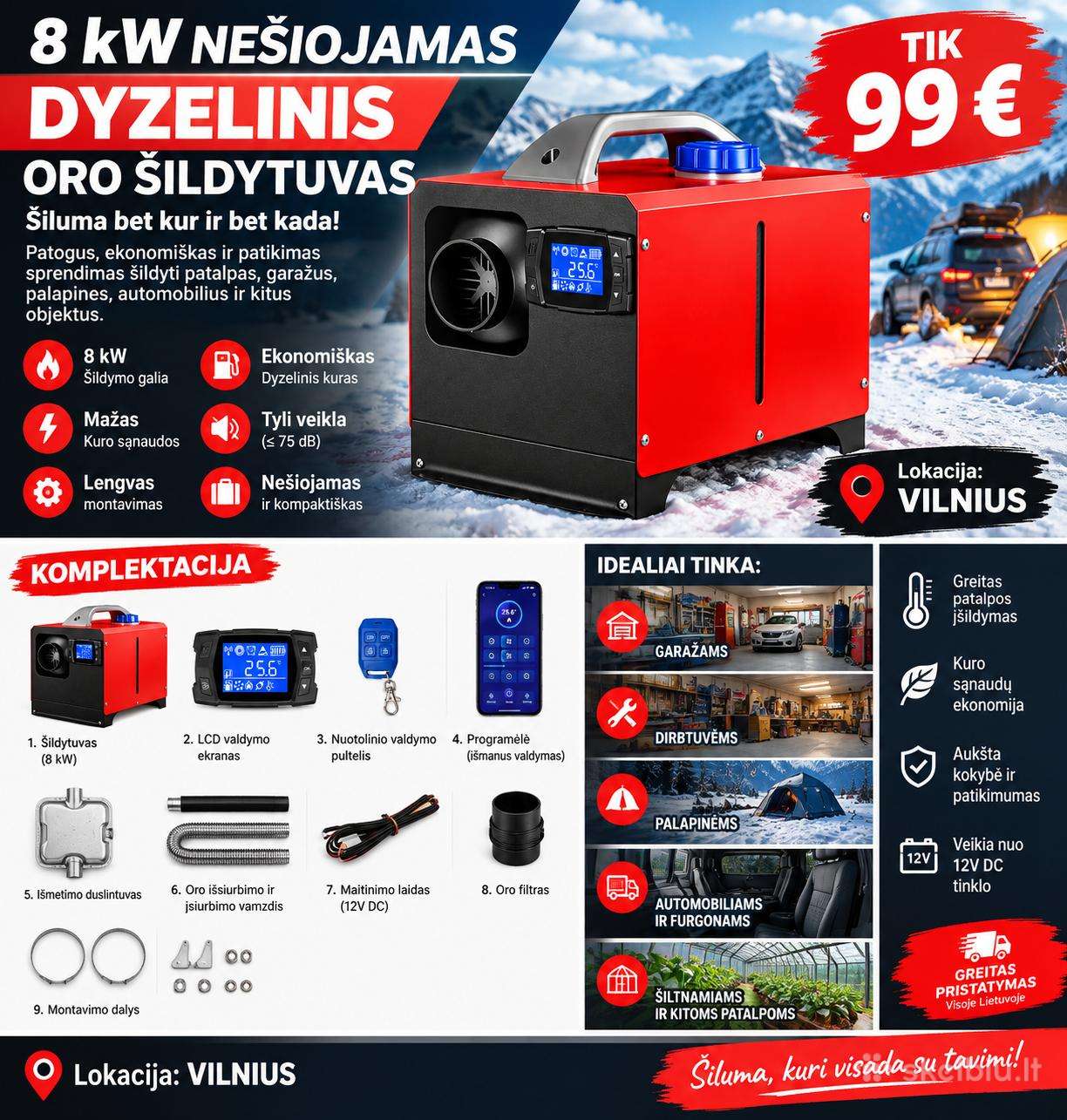 Dyzelinis Oro Šildytuvas