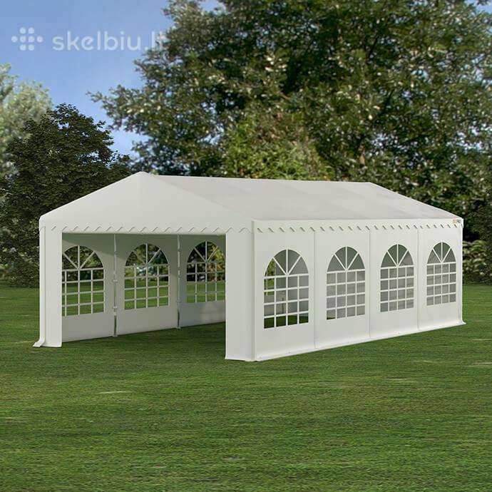 Pvc palapinė paviljonas Zeltpro 4x8, balta