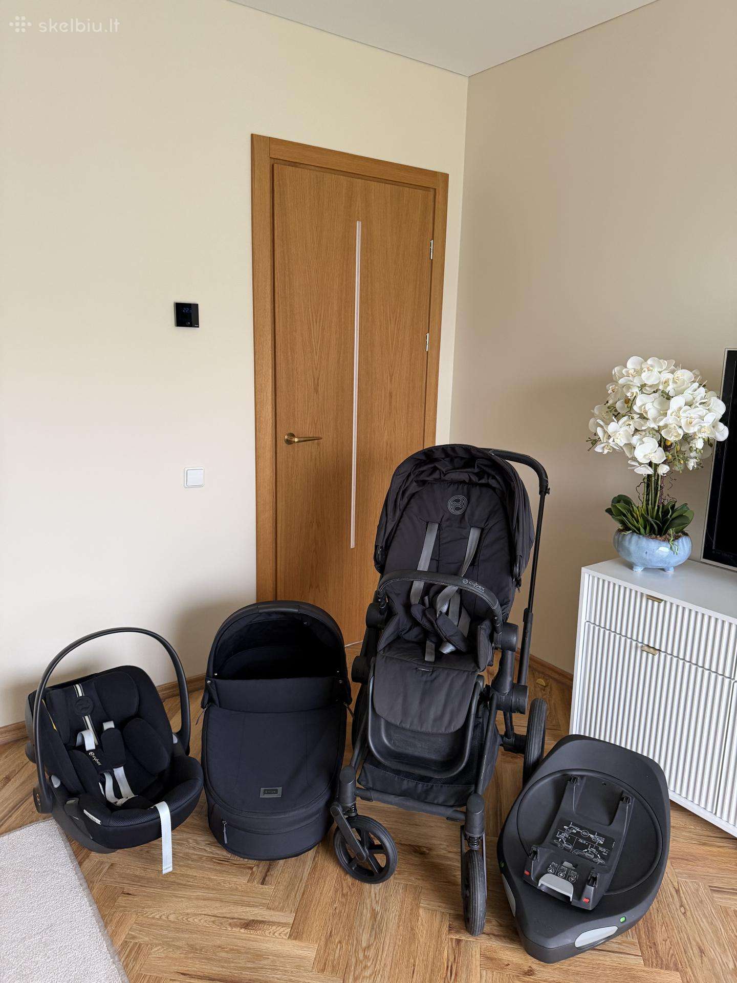 Cybex Priam Platinum 3in1 vėžimėlis + isofix