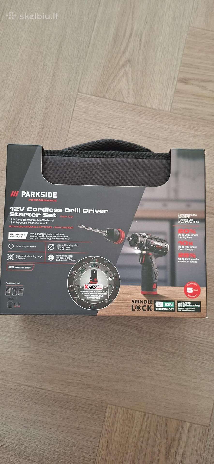 Parkside Performance Pbspa 12 E4 komplektas