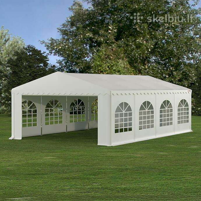 Pvc palapinė paviljonas Zeltpro 5x8, balta