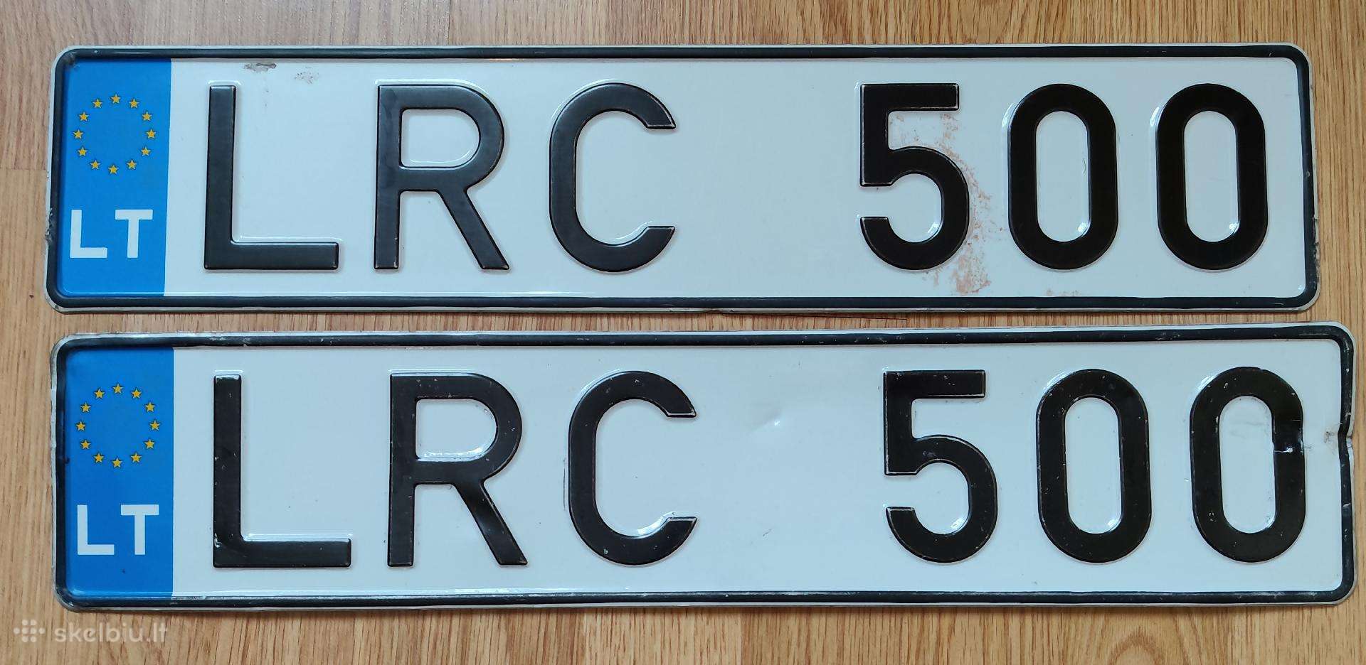 Valstybiniai numeriai Lrc 500