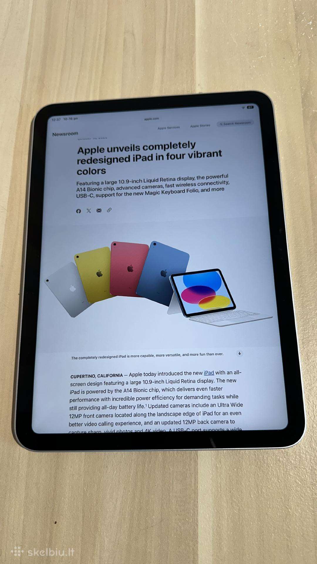 Apple iPad 10.9 (10 kartos, 2022) 64 GB Wi-fi