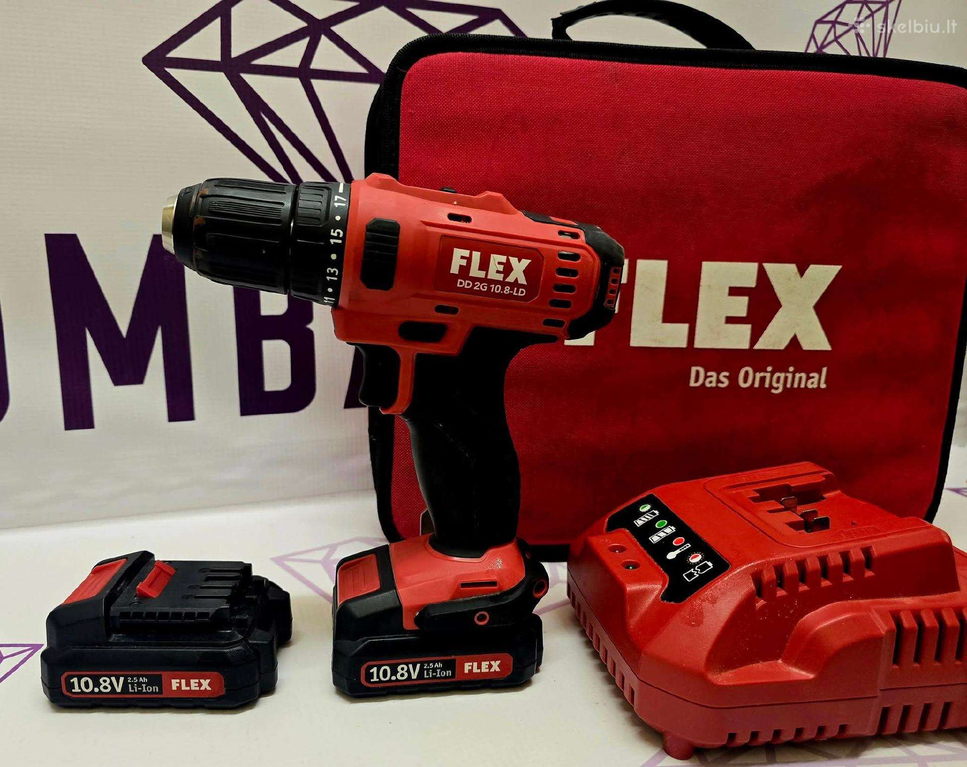 Flex Dd 2g 10.8-ld. (2bat, pakr). Siunčiame