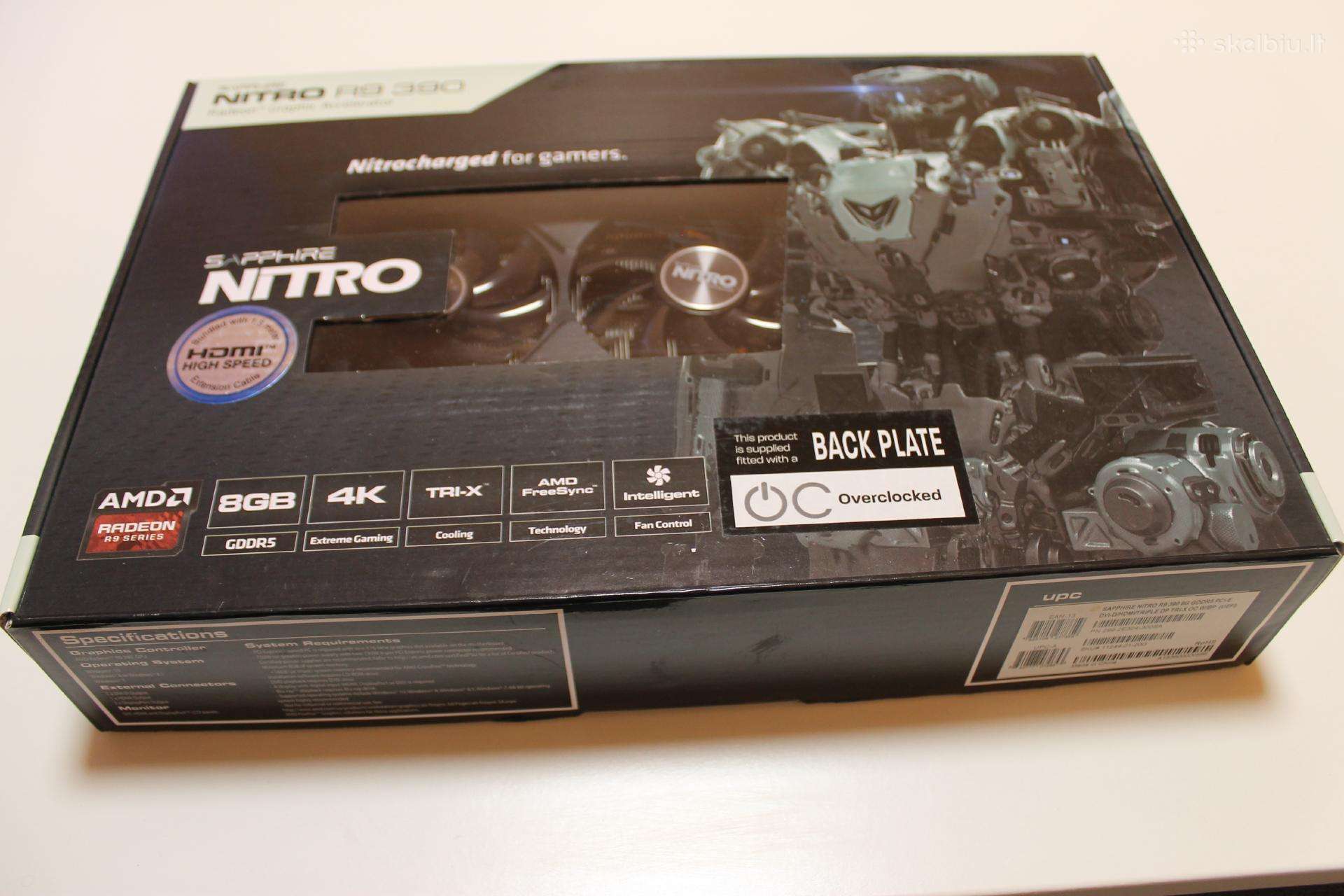 Sapphire Nitro R9 390 with Back Plate 8 GB