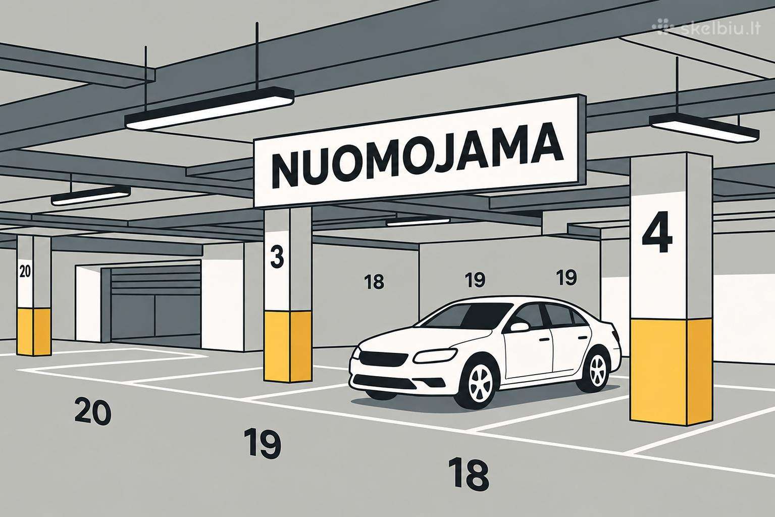 Požeminio parkingo nuoma Olimpiečių g.3e, Vilniuje