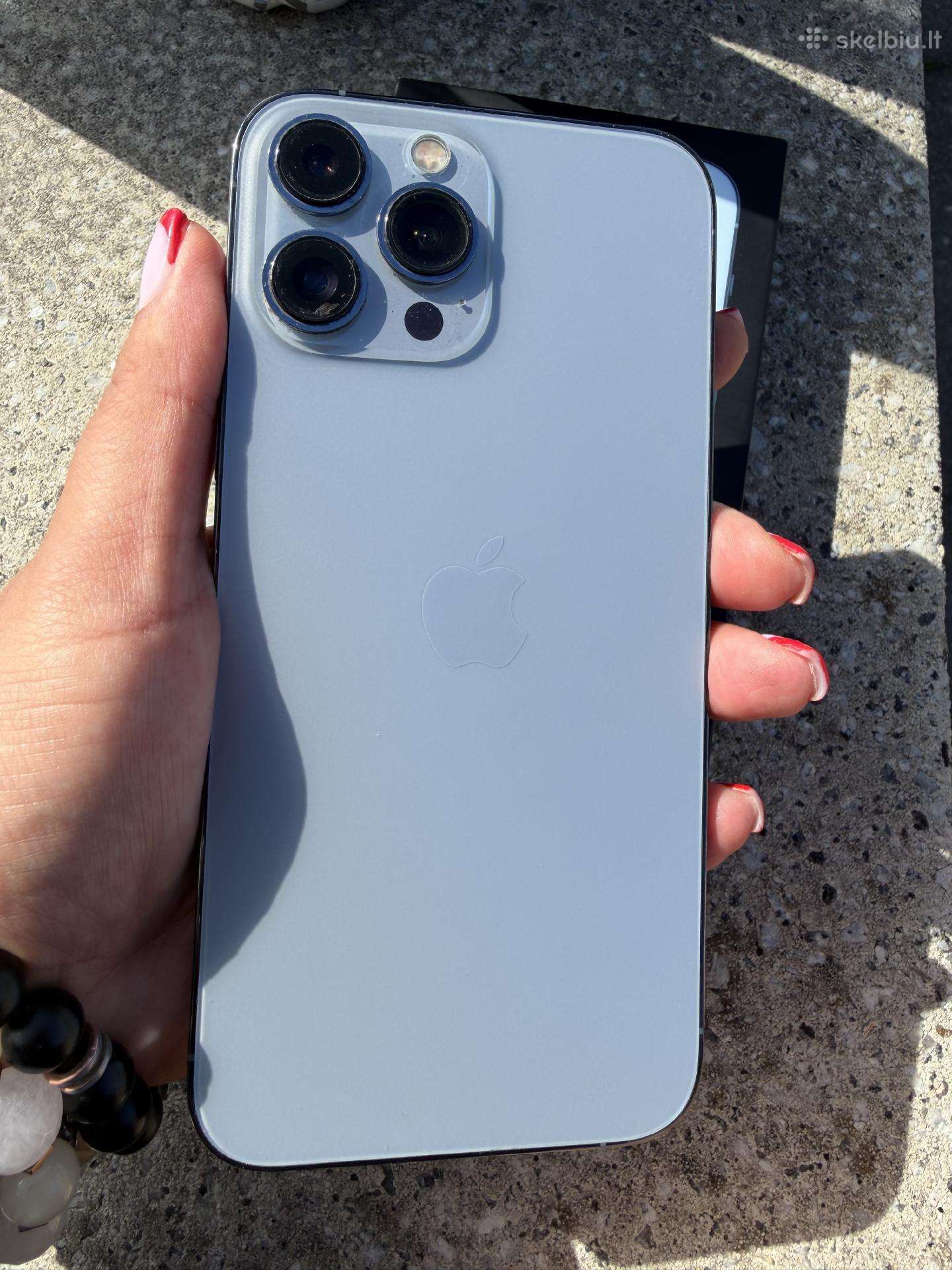 iPhone 13 pro max 128gb, blue, būklė 10/10, 78%