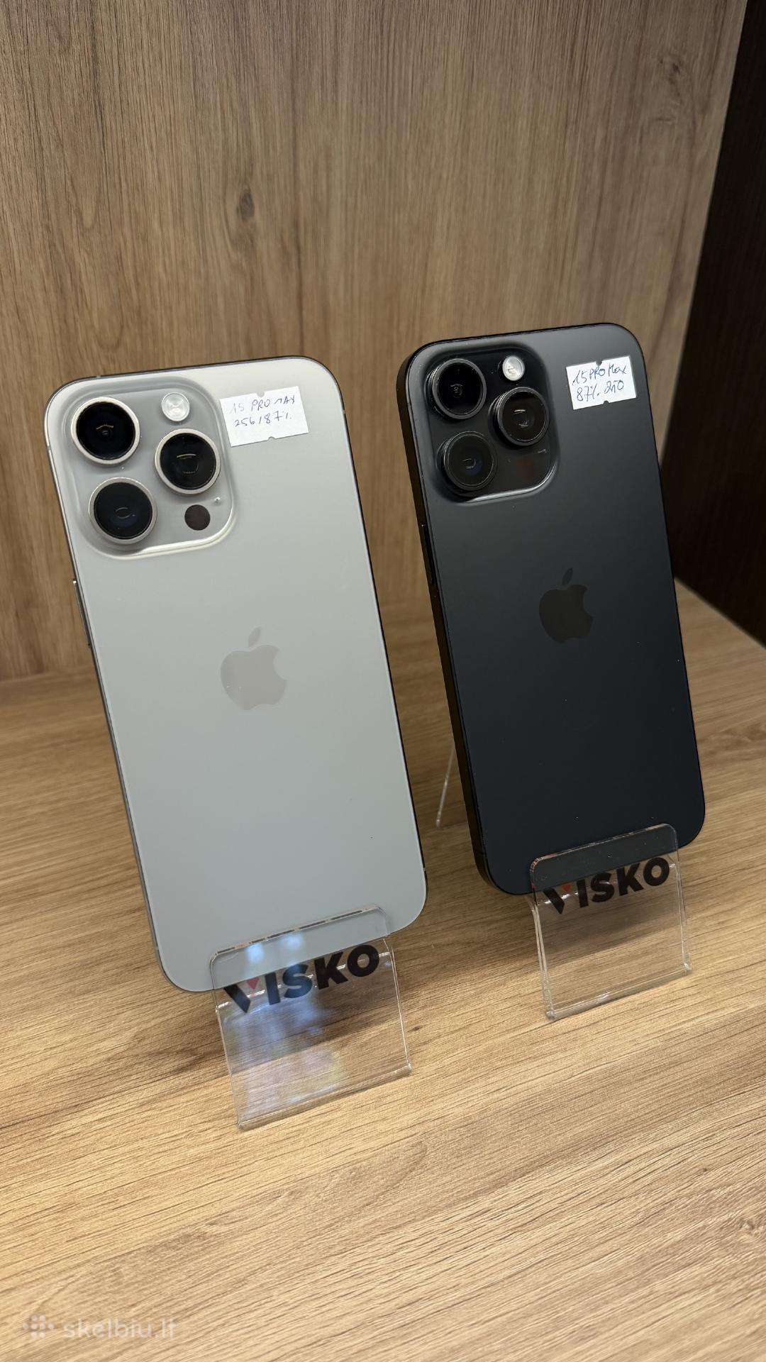 Tvarkingi Apple iPhone 15 pro Max 256gb ir 512gb