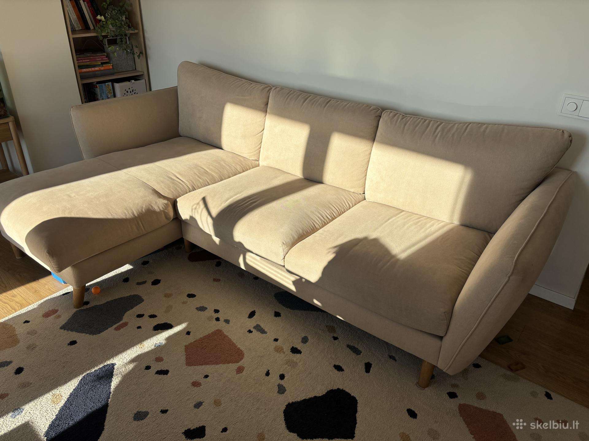 Parduodama „vilmers“ kampinė sofa su šezlongu