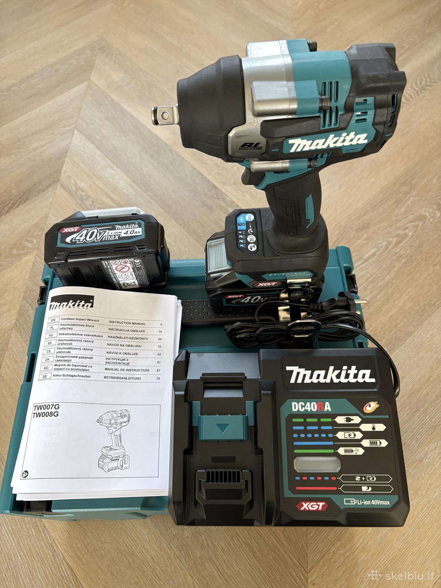 Makita smūginis veržliasukis tw007 1100nm 40v komp