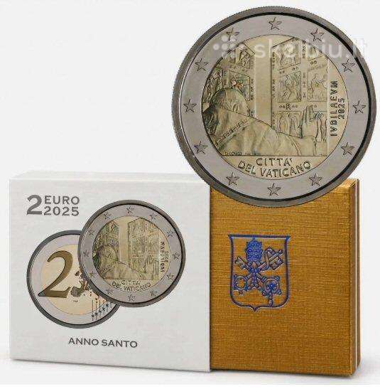 2 euro moneta Vatikanas 2025 Jubiliejus Proof