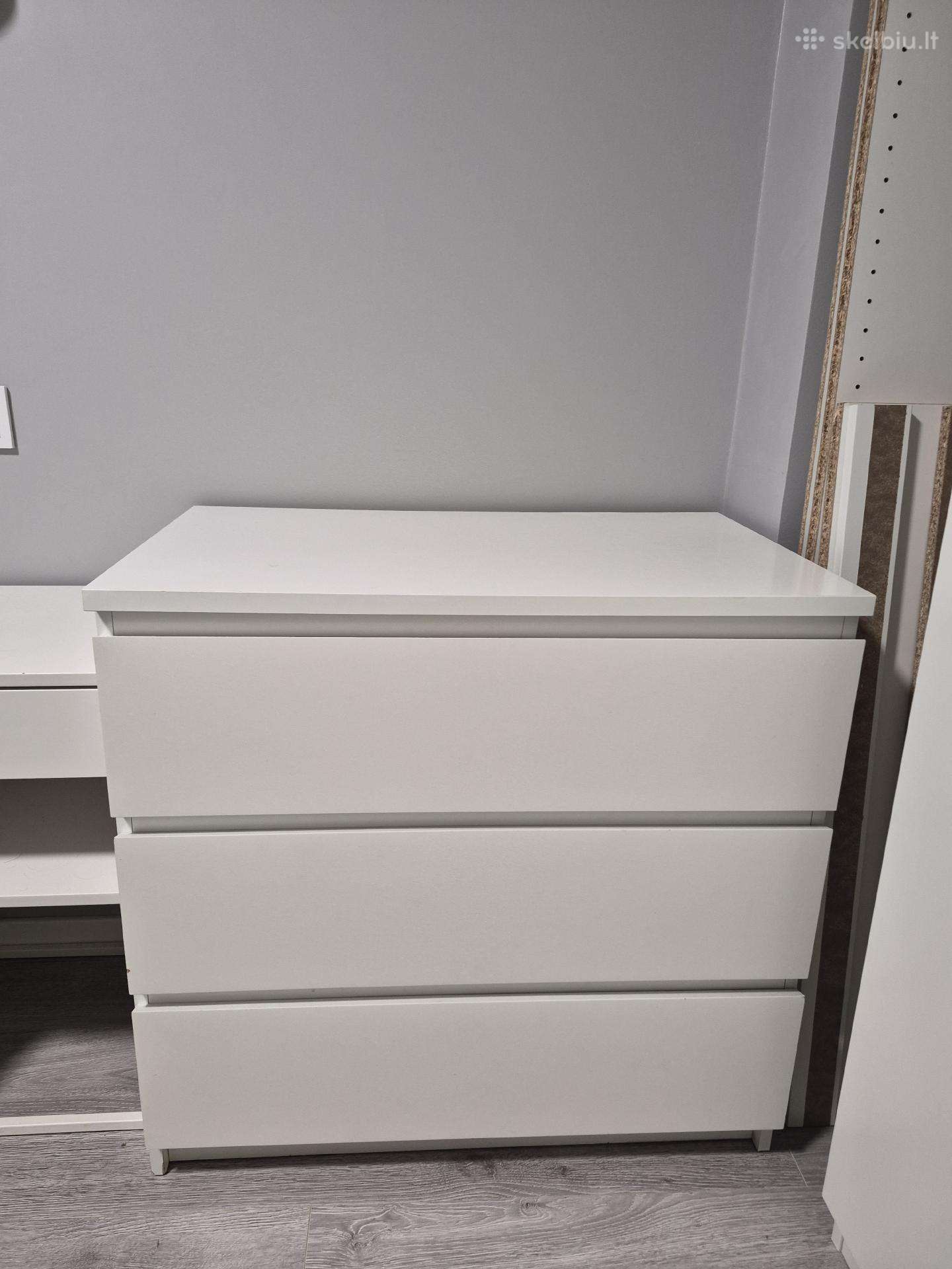 Ikea Malm trijų stalčių komoda