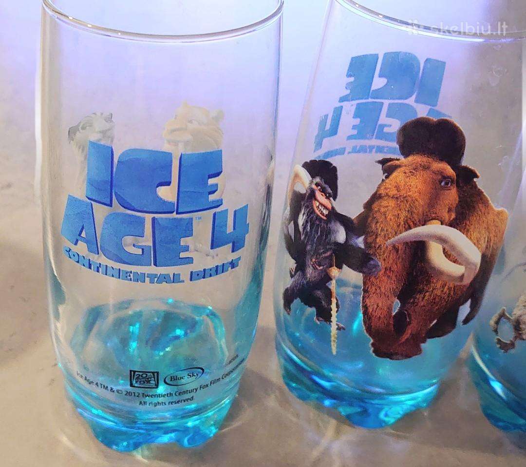 Ice age 4 stiklinės