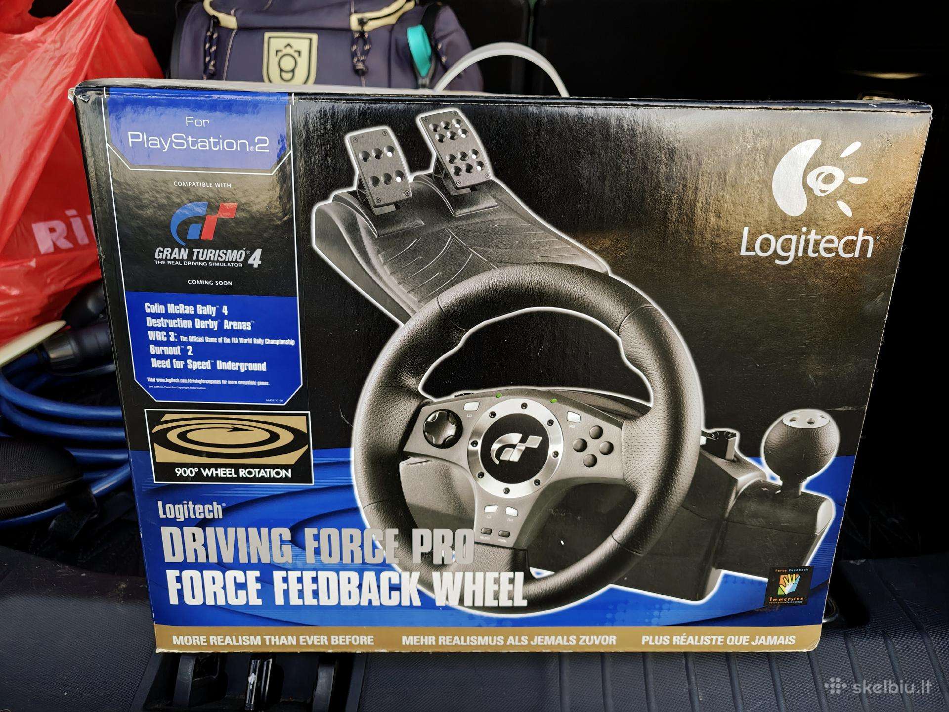 Logitech Driving Force Pro vairas ir pedalai
