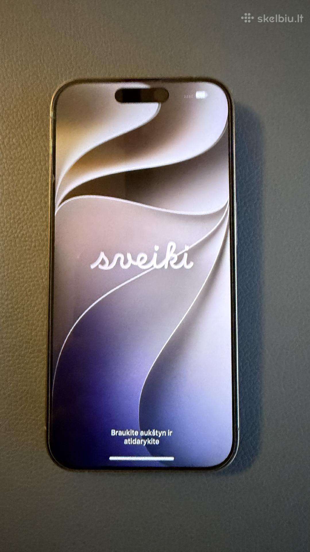 iPhone 15 Pro 128gb (Idealios būklės, 10/10)