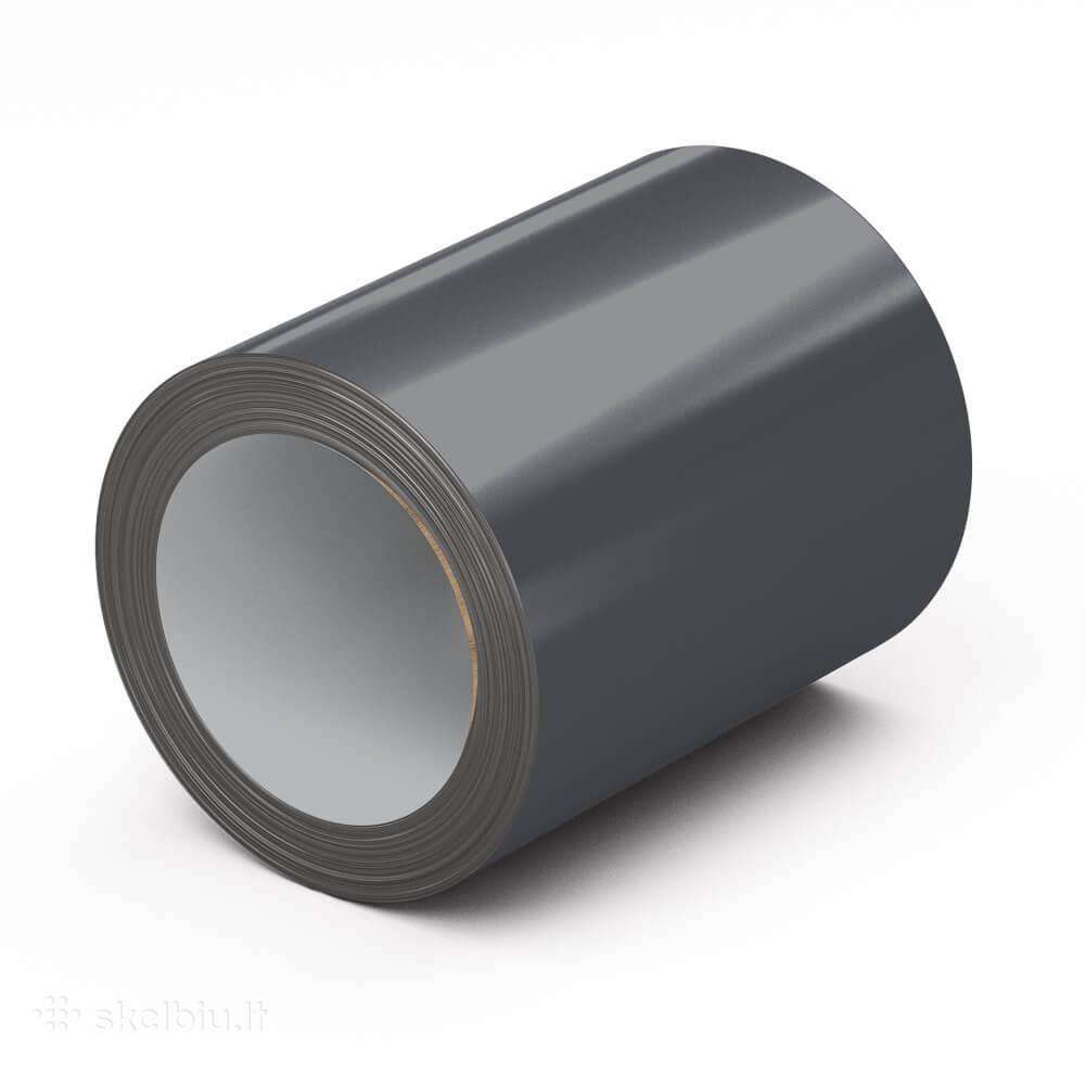Lygi skarda rulonais 0,5mm, Ral7024 - gera kaina!