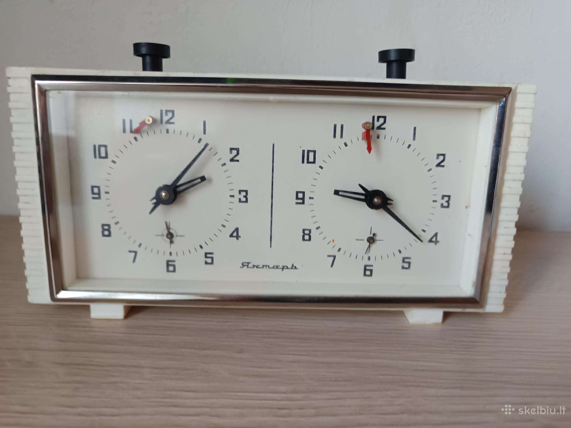Sovietinis šachmatų laikrodis -mechaninis