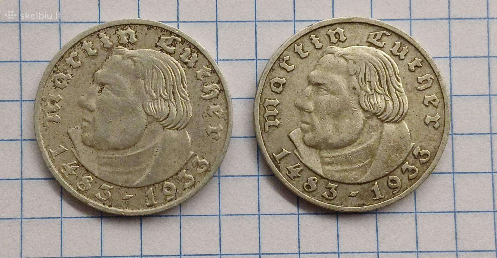 2 markes Liuteris sidabras D,j