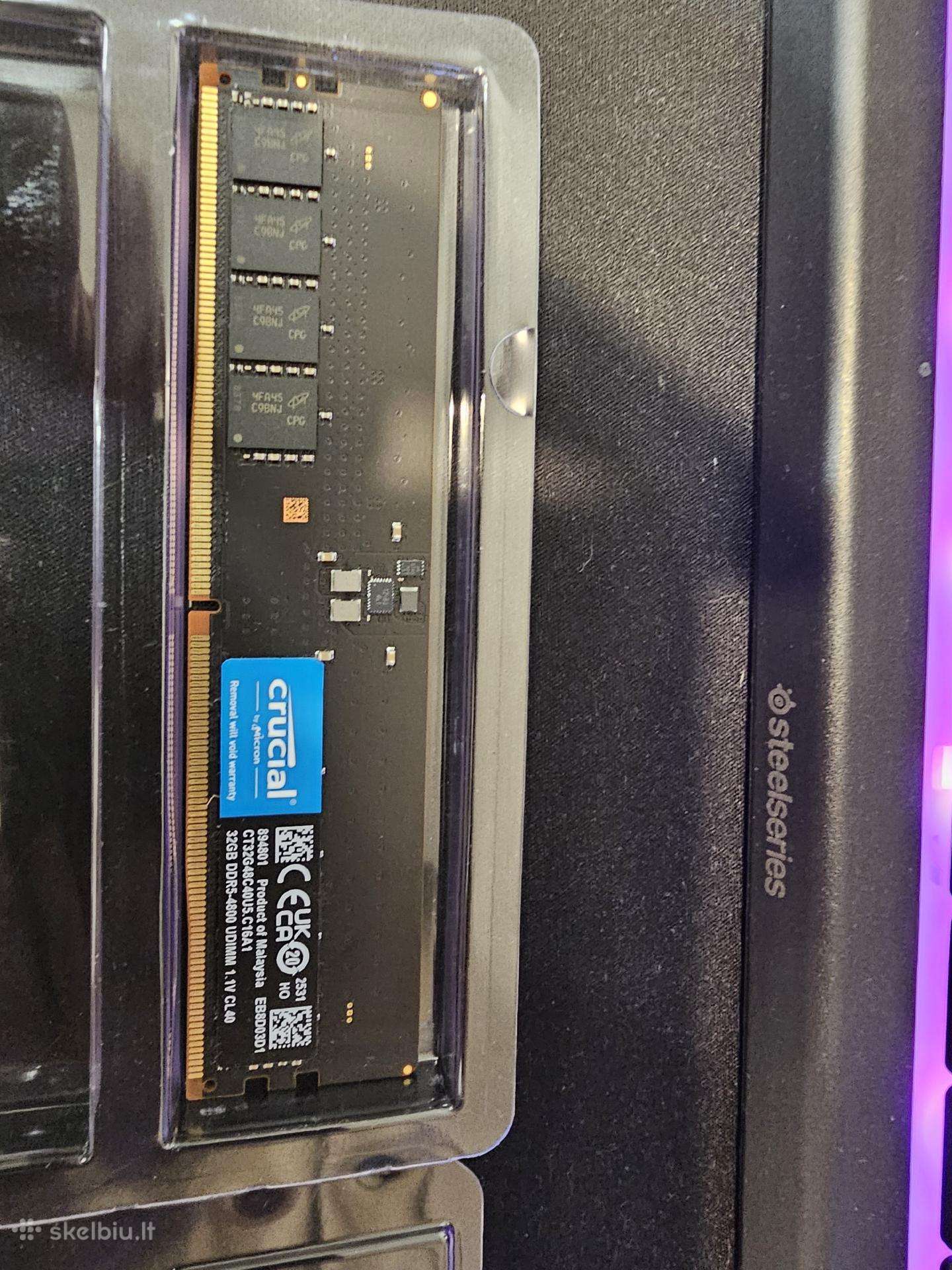 Crucial Ct32g48c40u5 Cl40, 32gb, Ddr5