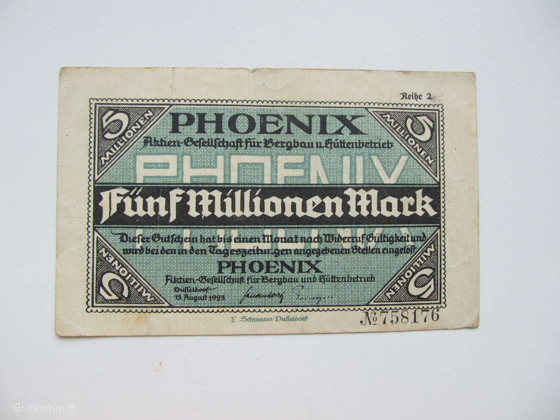 5 milijonai markiu , Duseldorf , 1923