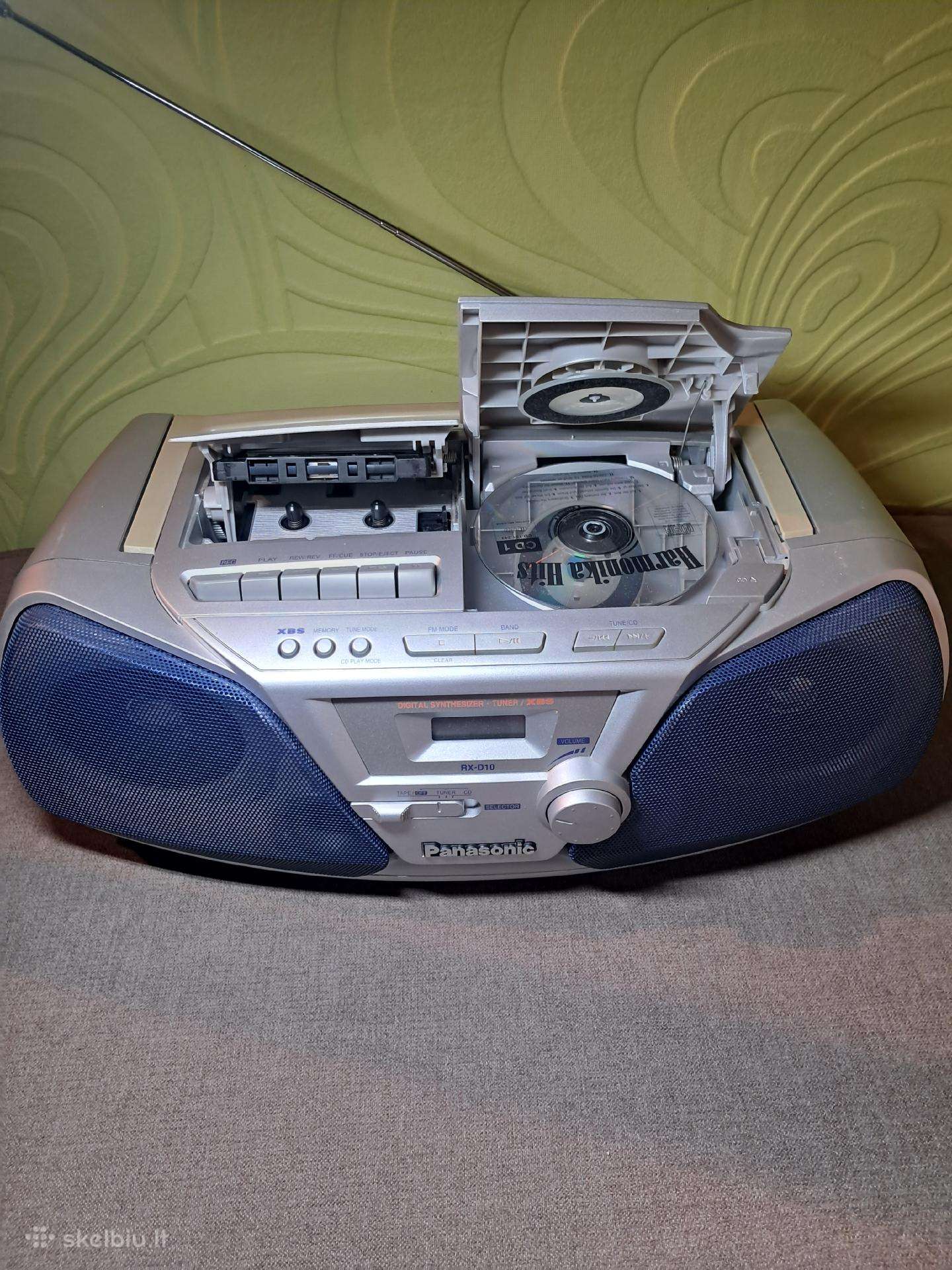 Panasonic Rx-d10 magnetofonas CD, kasetė, radijas