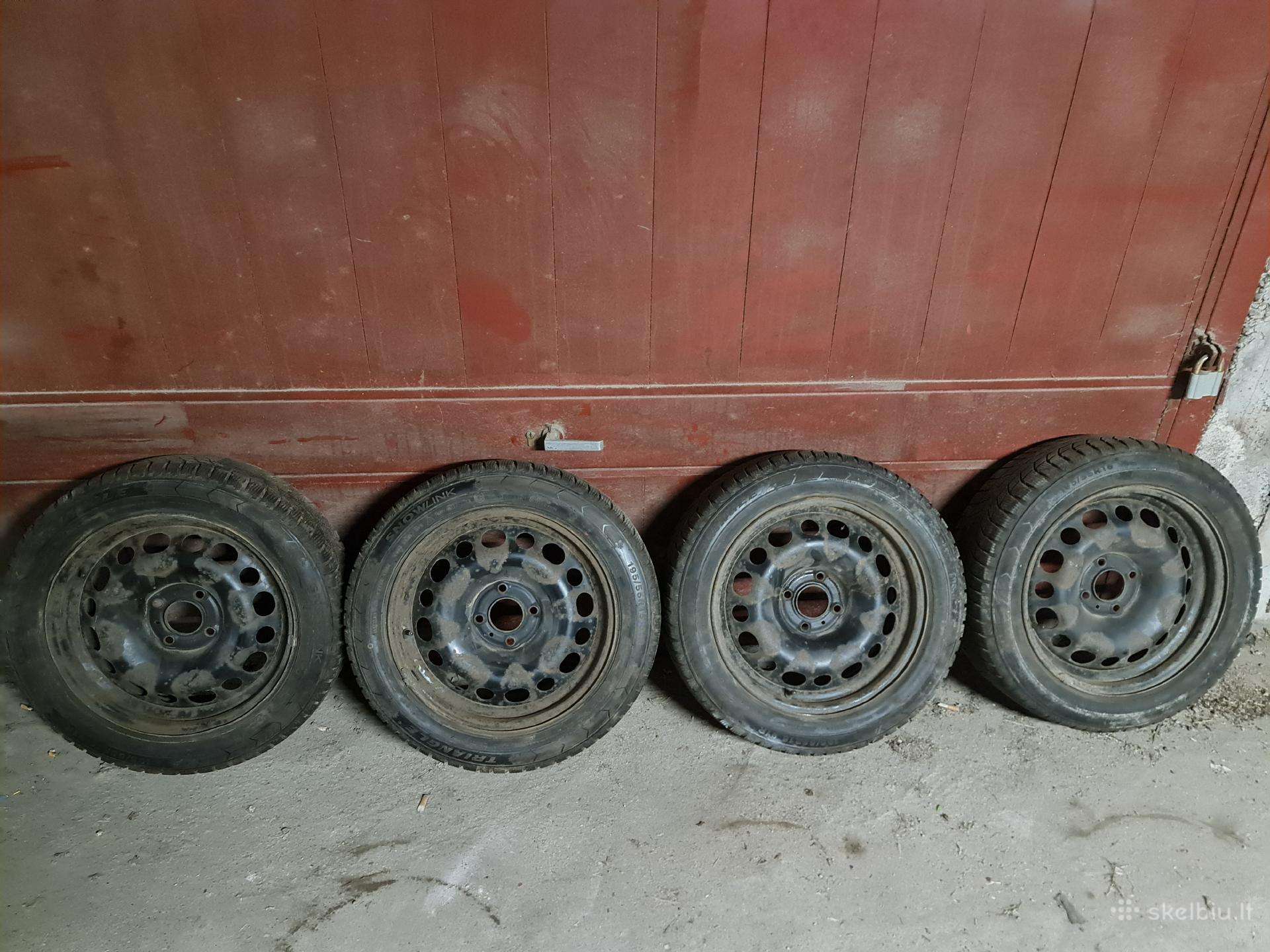 R16 195/55 91r Žieminės padangos su diskais ir