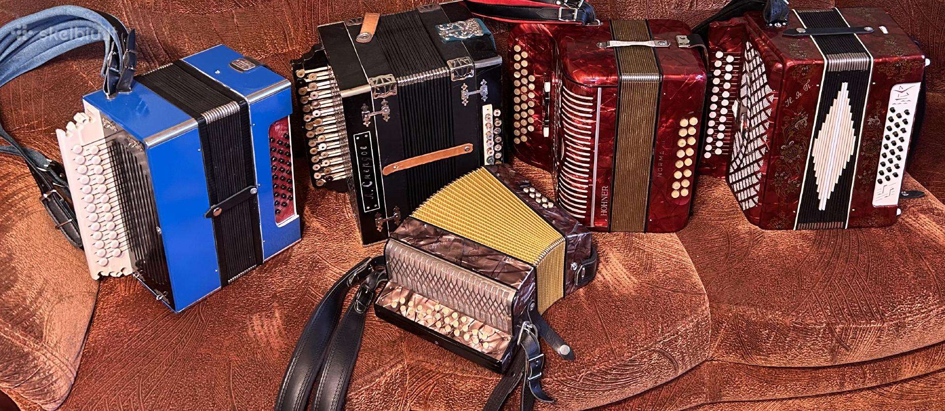 Armonikos Hohner, tulskaja, čaika ir kita