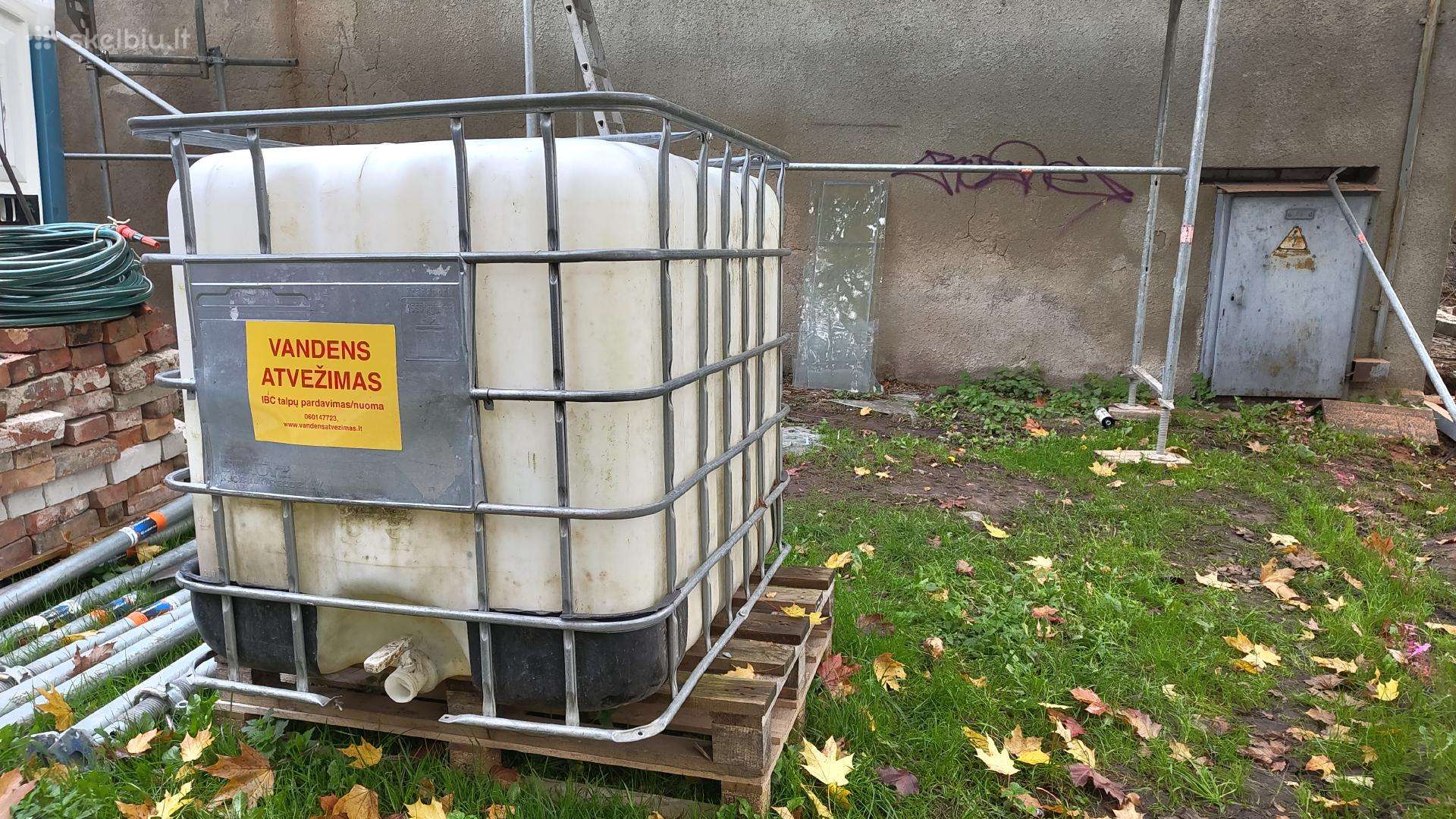 Vandens talpa 1000ltr statyboms