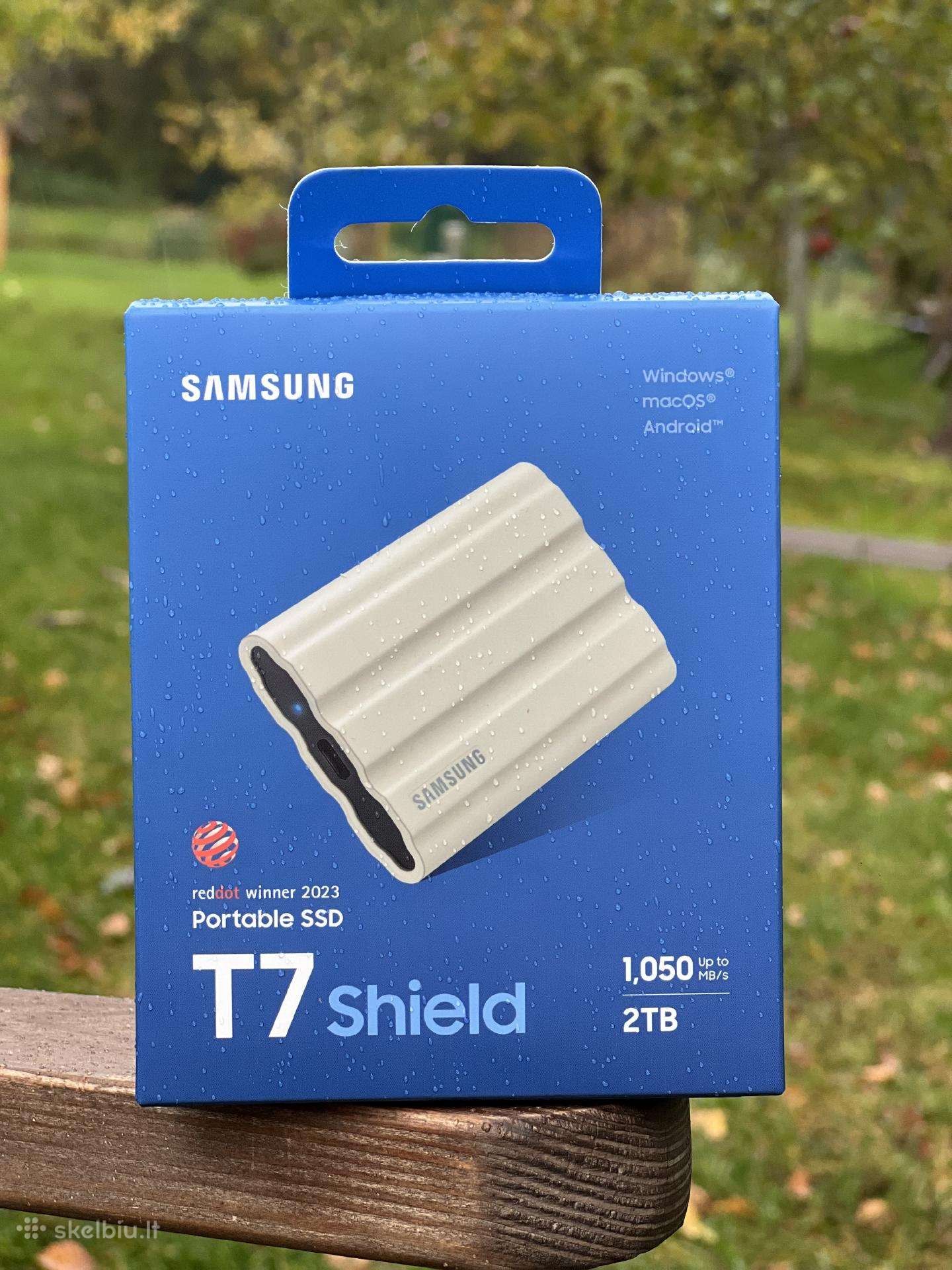 Naujas Samsung T7 Shield 2tb išorinis SSD diskas.