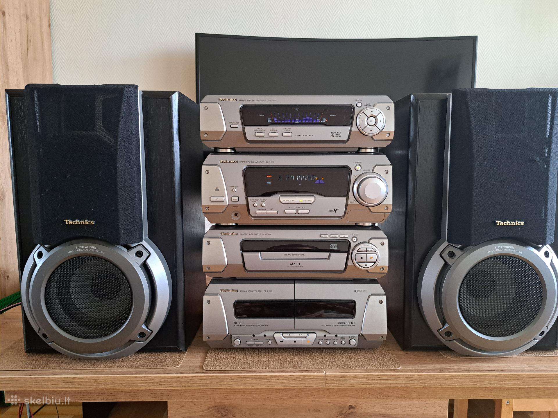 Muzikinis centras Technics + bluetooth adapteris