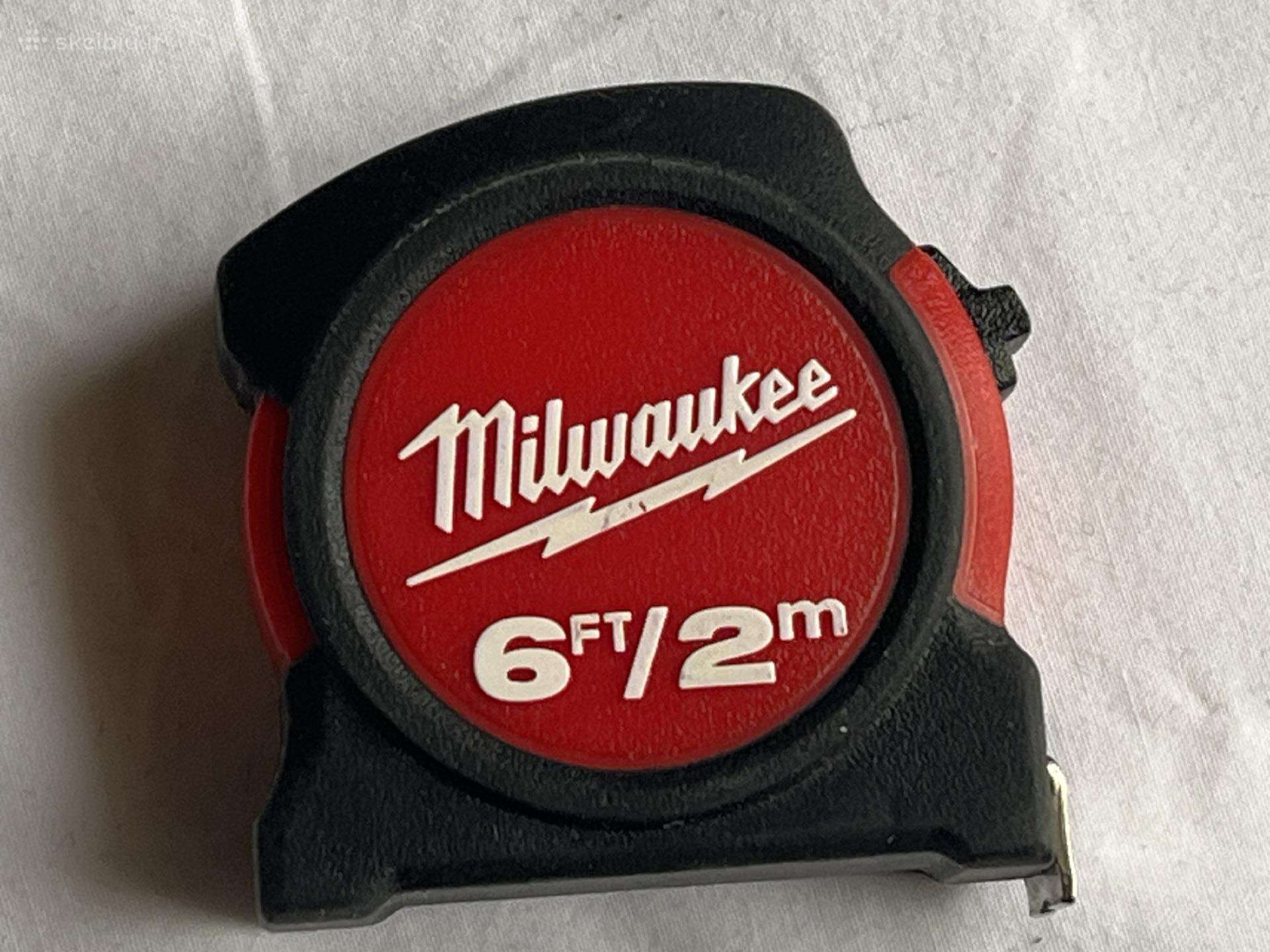 Originali Milwaukee 2m ir 6 ft ruletė