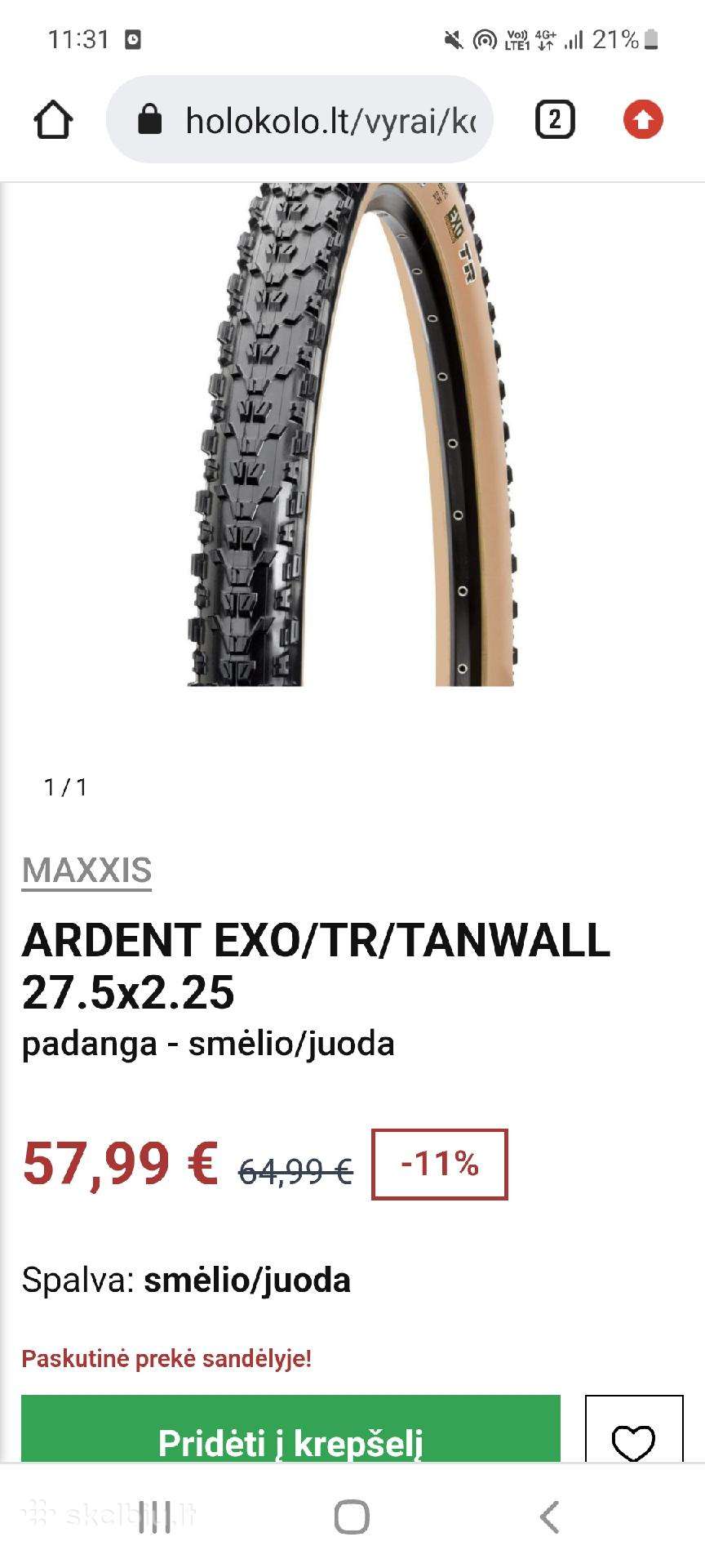Maxxis ardent exo protection tr