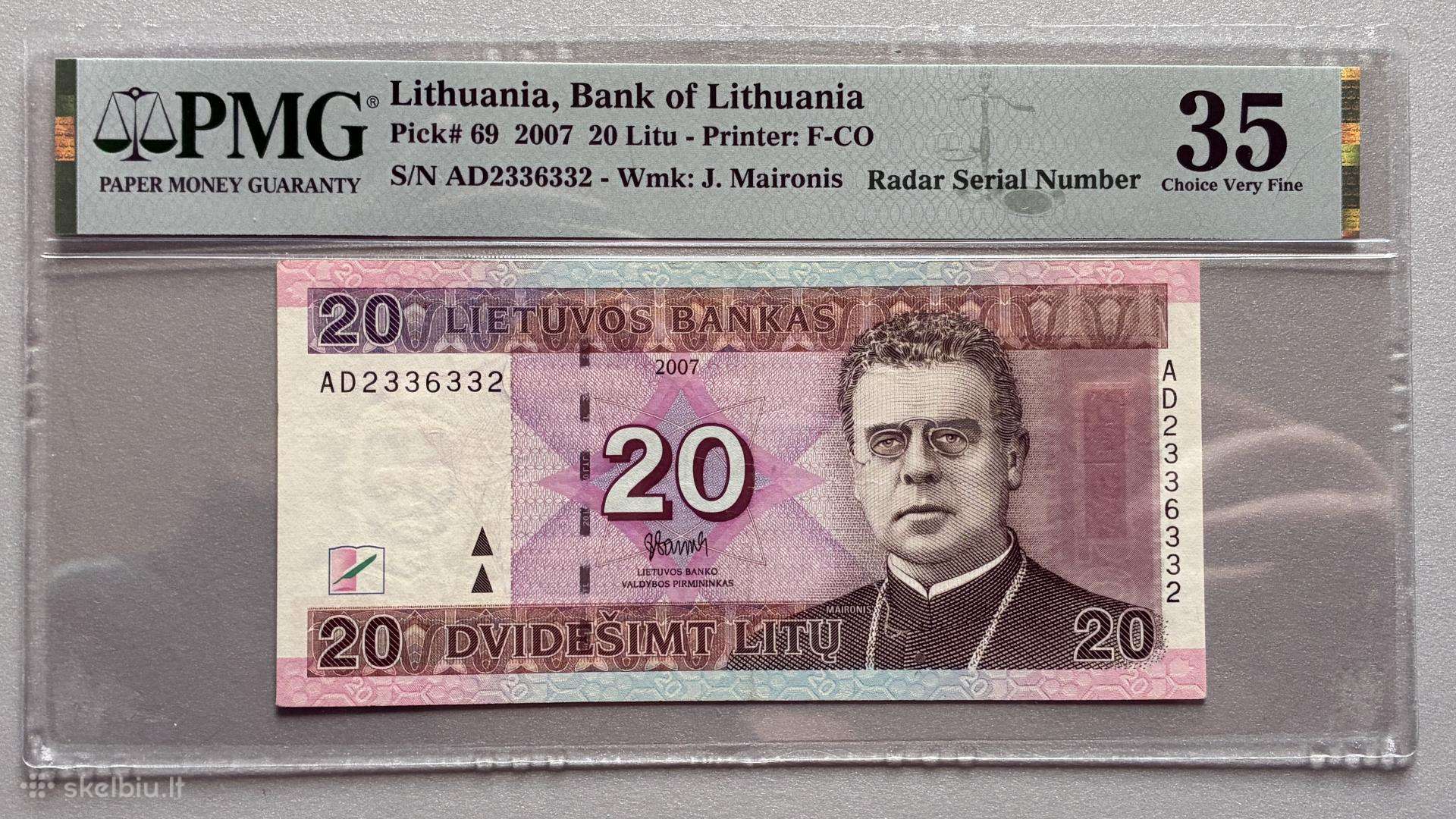 2007m. 20 litų
