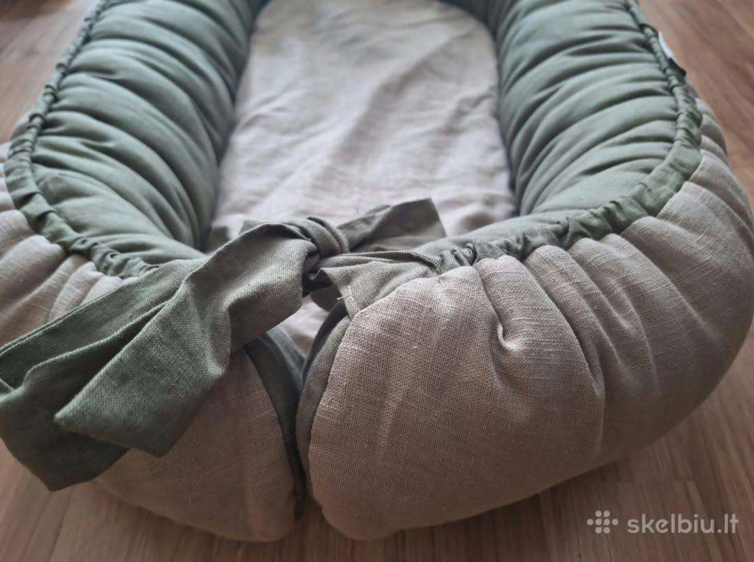 Lininis kūdikio lizdelis - gultukas