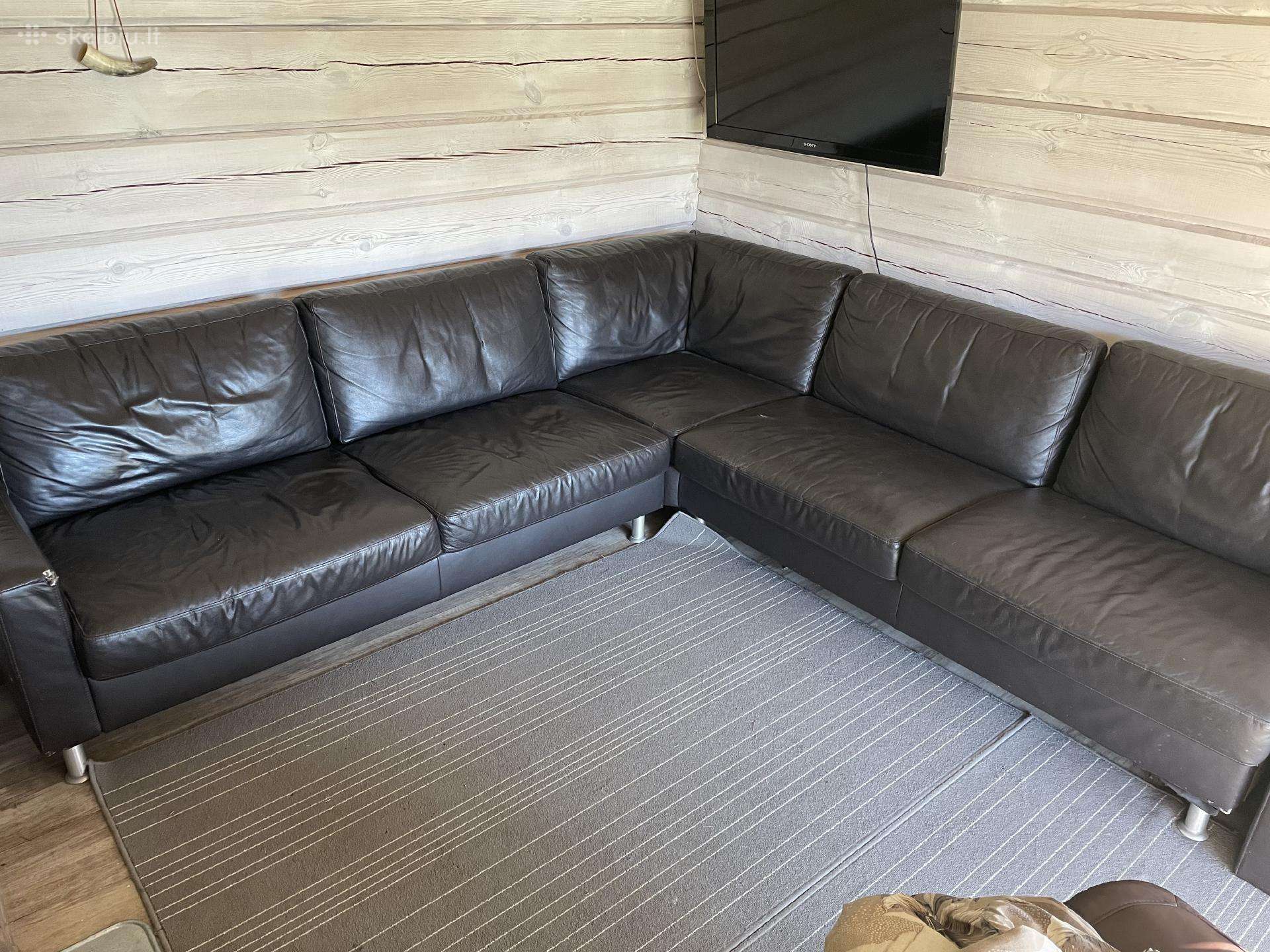 Odinė kampinė sofa su miegama funkcija