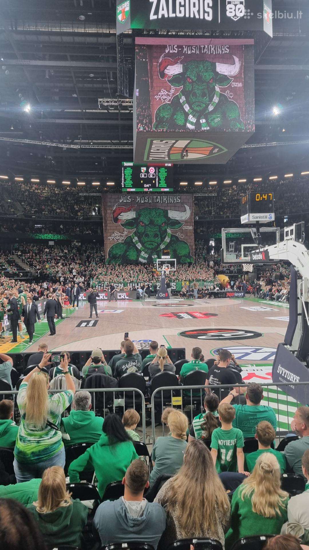 Žalgiris -Asvel, pirmas aukštas, trys bilietai