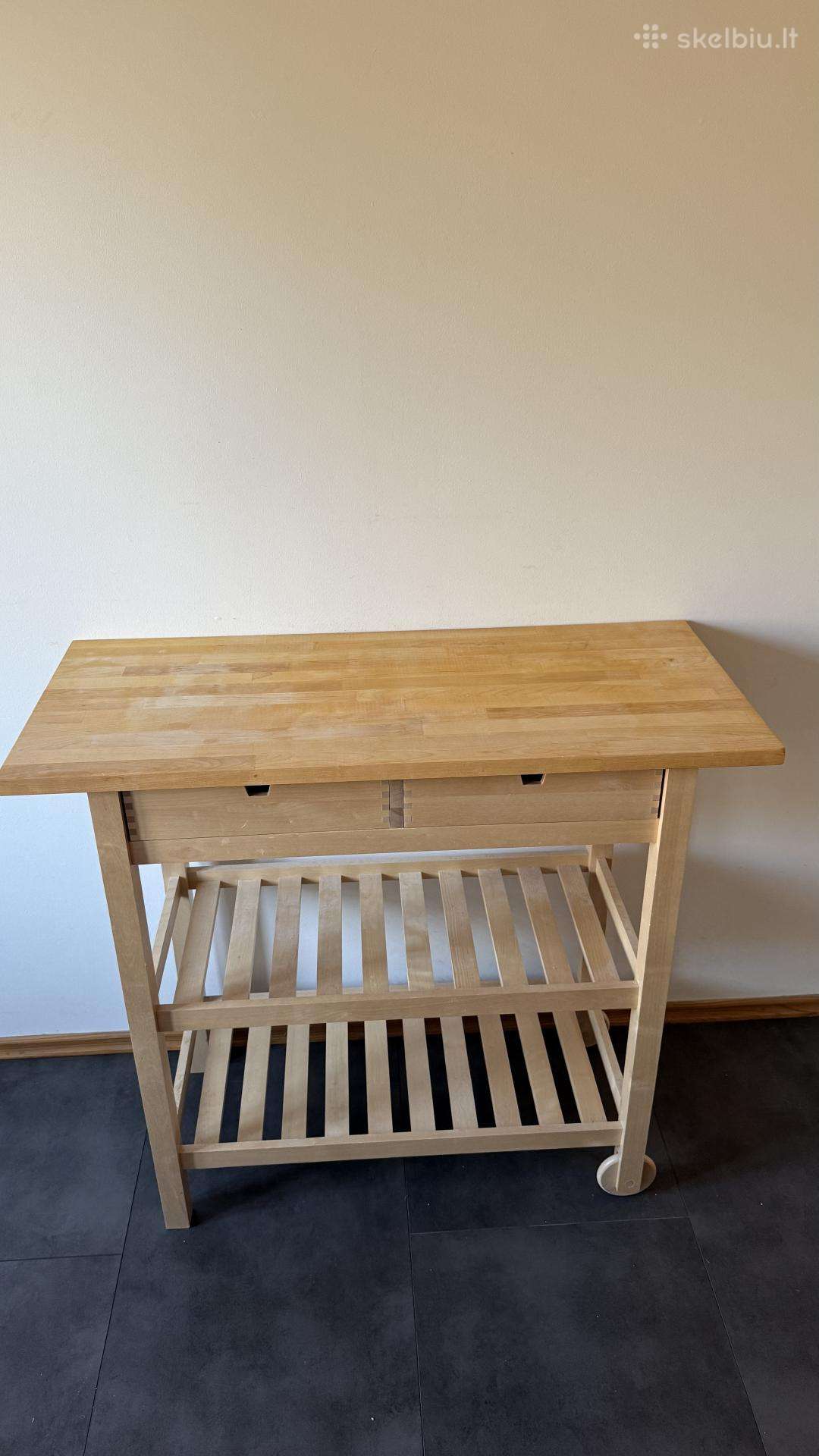 Ikea Förhöja virtuvinis vežimėlis – beržo mediena