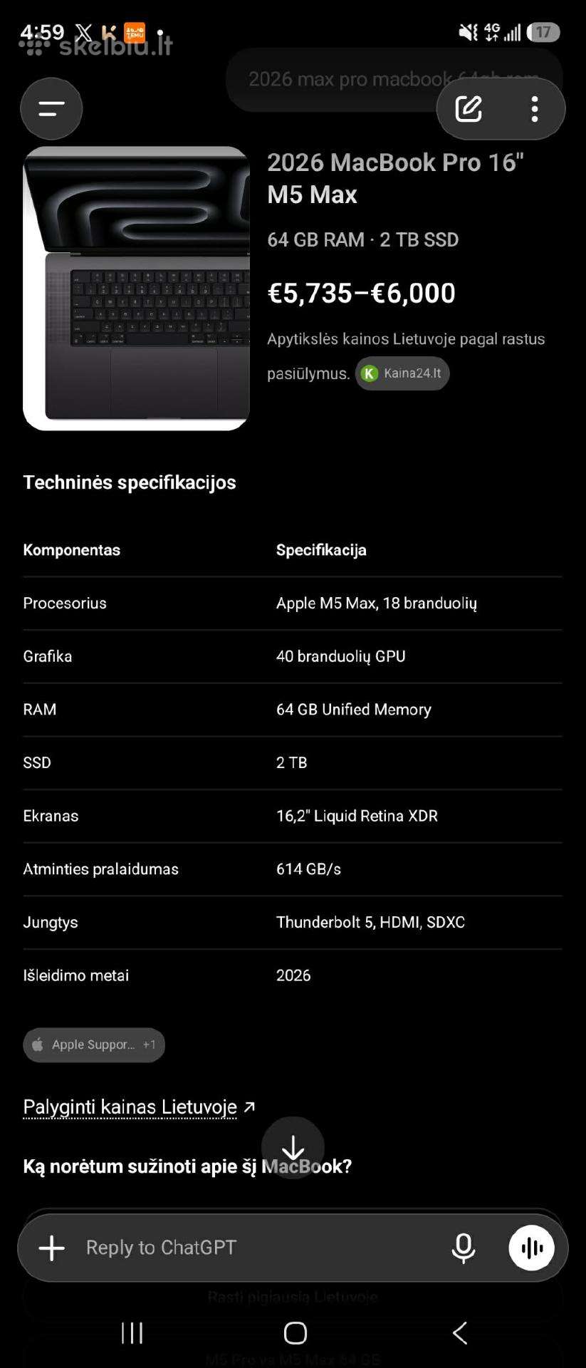 2026 MacBook m5 max pro 16" 64gb