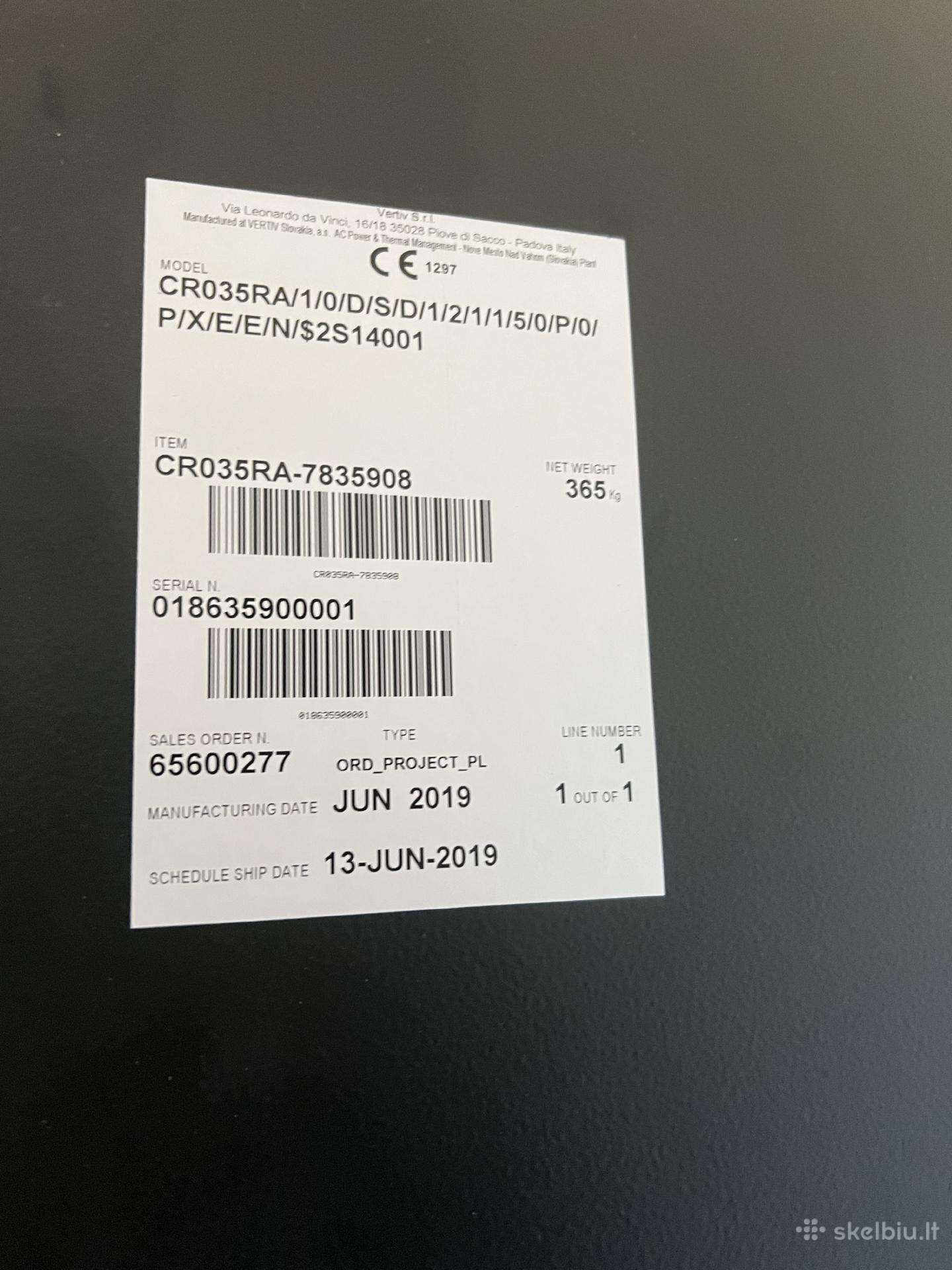 Vertiv Liebert Crv Cr035 serverio aušintuvas