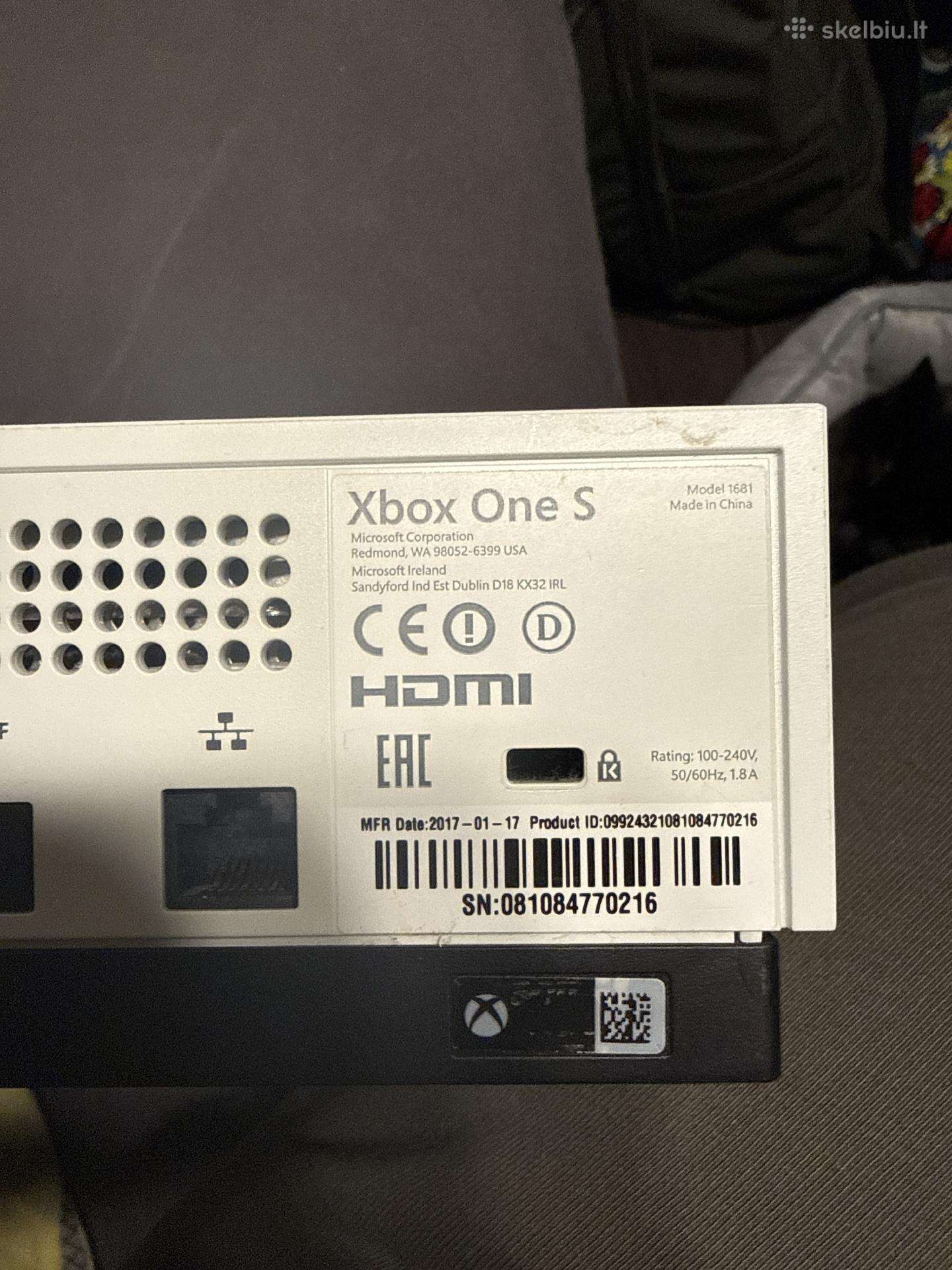 Parduodama Xbox One S konsolė – 90 €