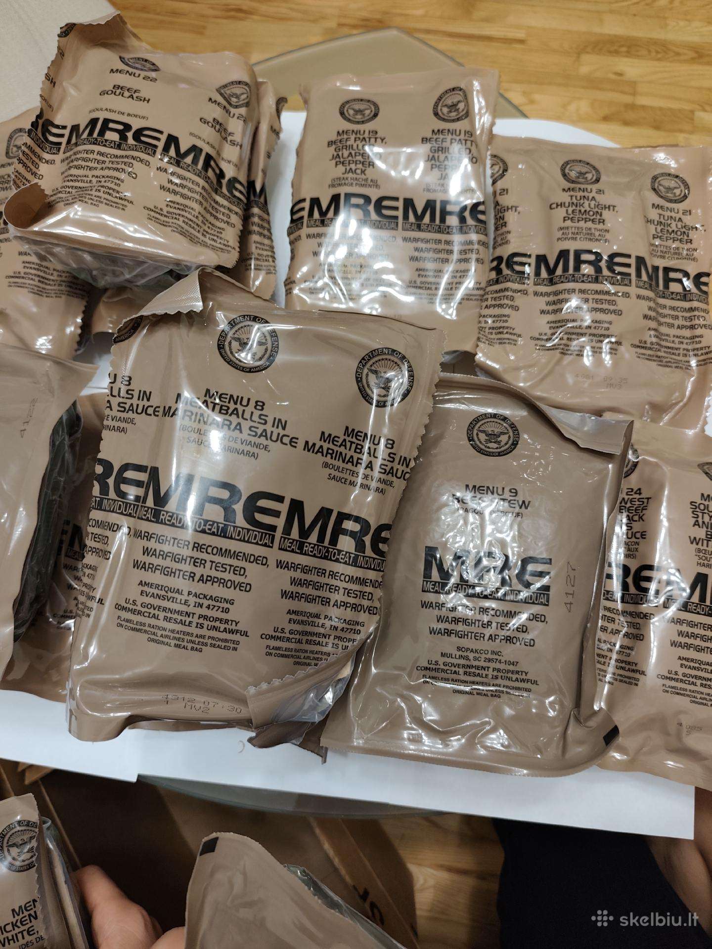 Amerikietiškas sausas maisto davinys Mre 15 vnt.