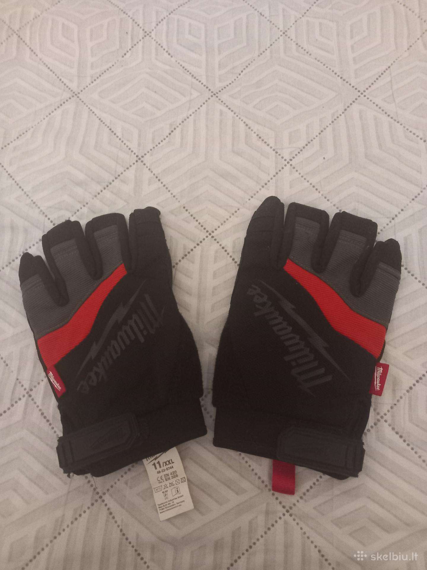 Naujos Milwaukee pirštinės (be pirštų), 11/XXL