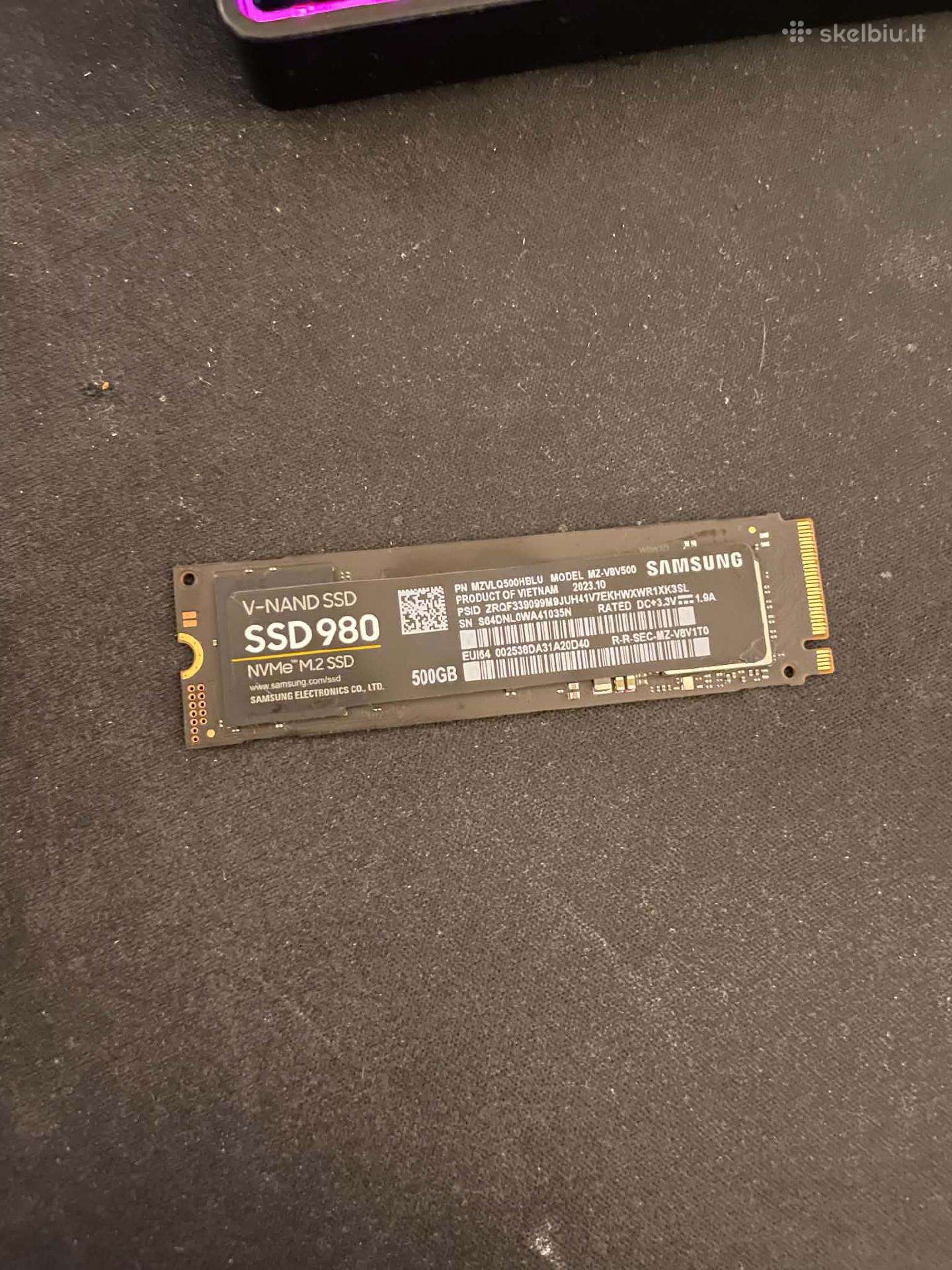 Samsung 980 Nvme M.2 SSD 500gb