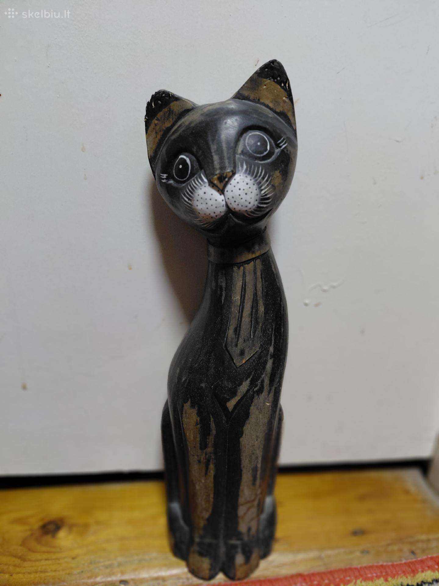 Didelis medinis katinas 43 cm