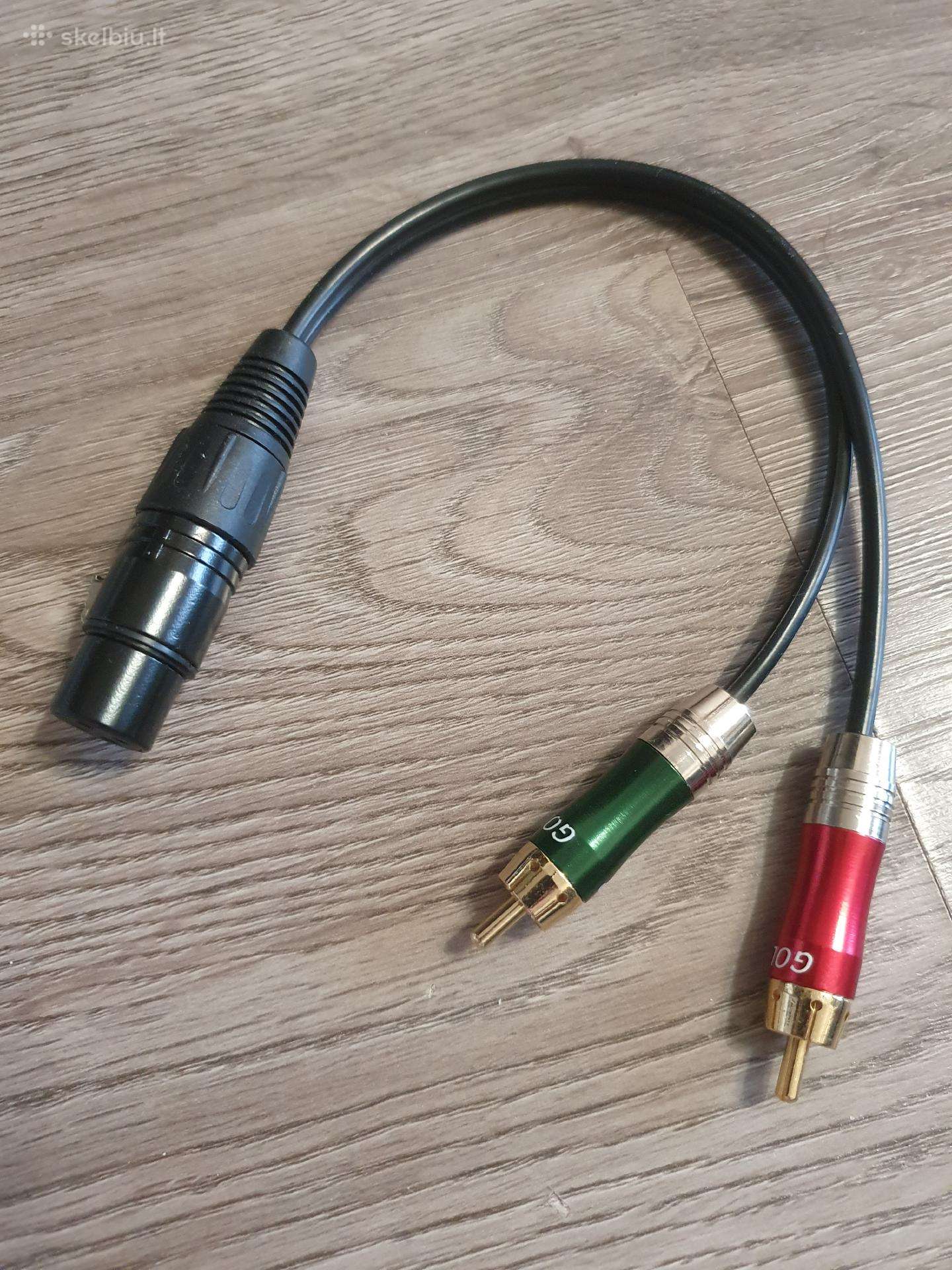 Audio kabelis Y-splitter, Xlr/2 Rca