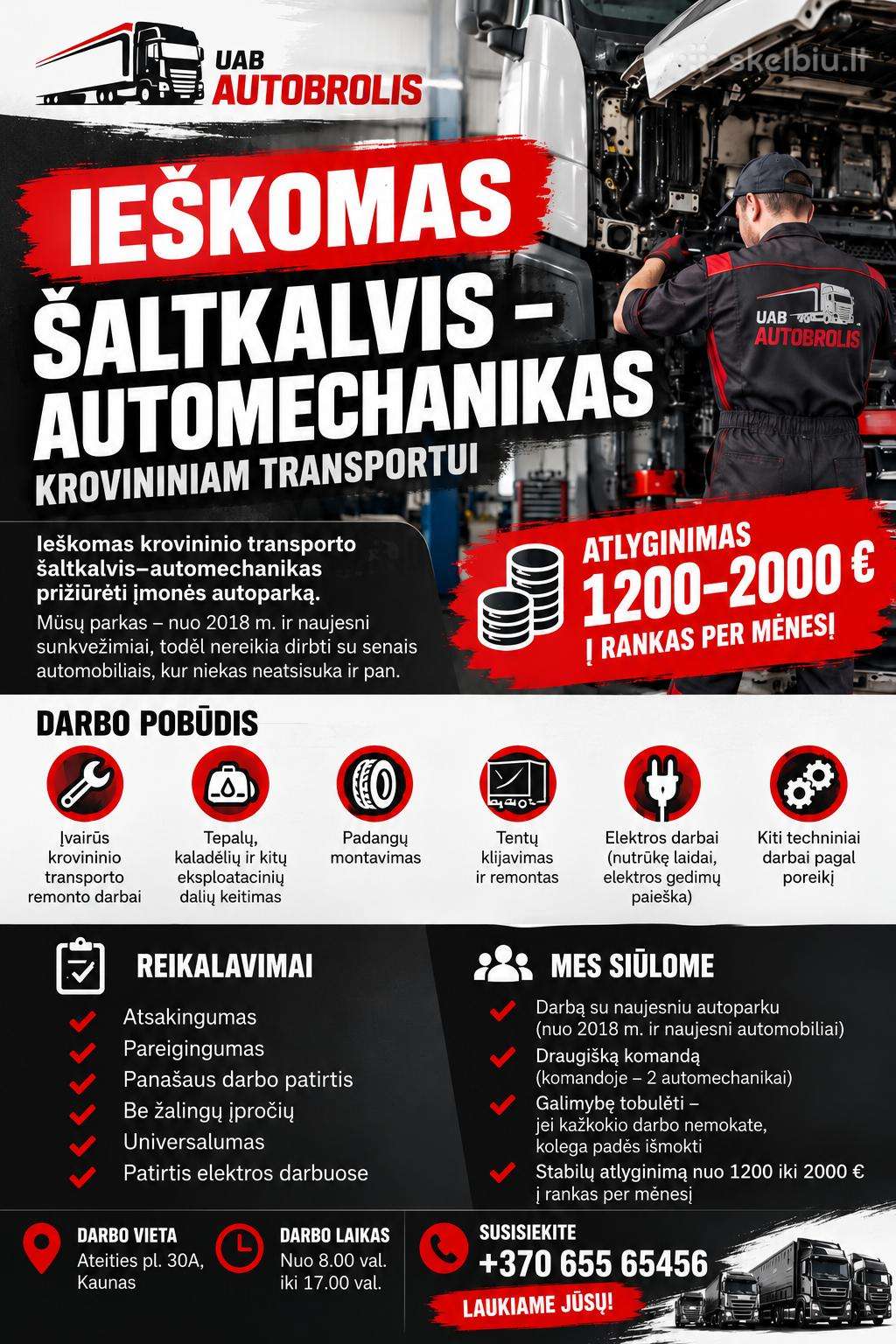 Ieškomas Šaltkalvis–automechanikas
