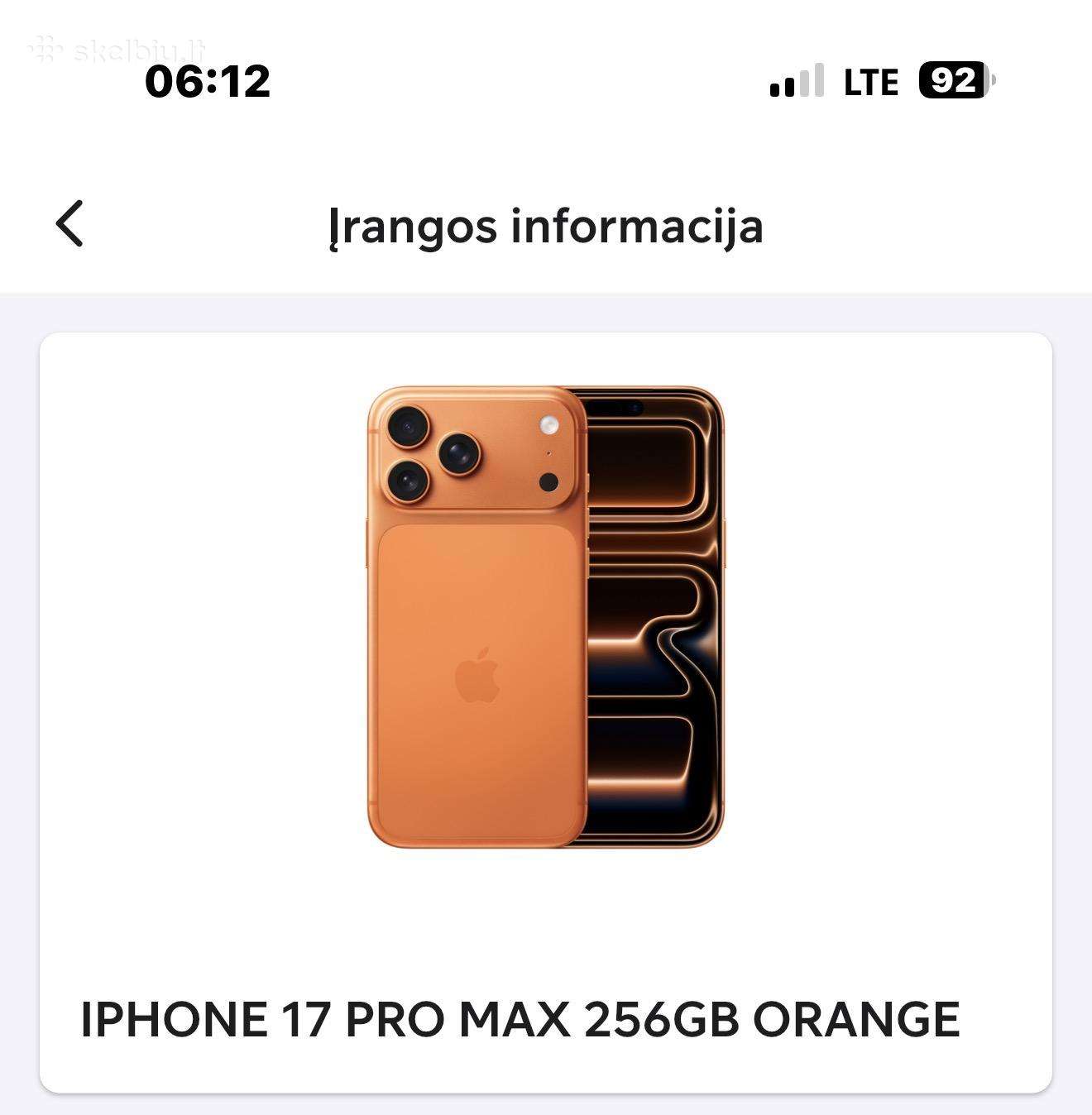iPhone 17pro max