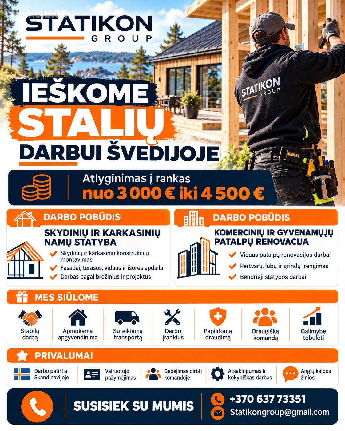Ieškome atsakingų ir motyvuotų darbuotojų