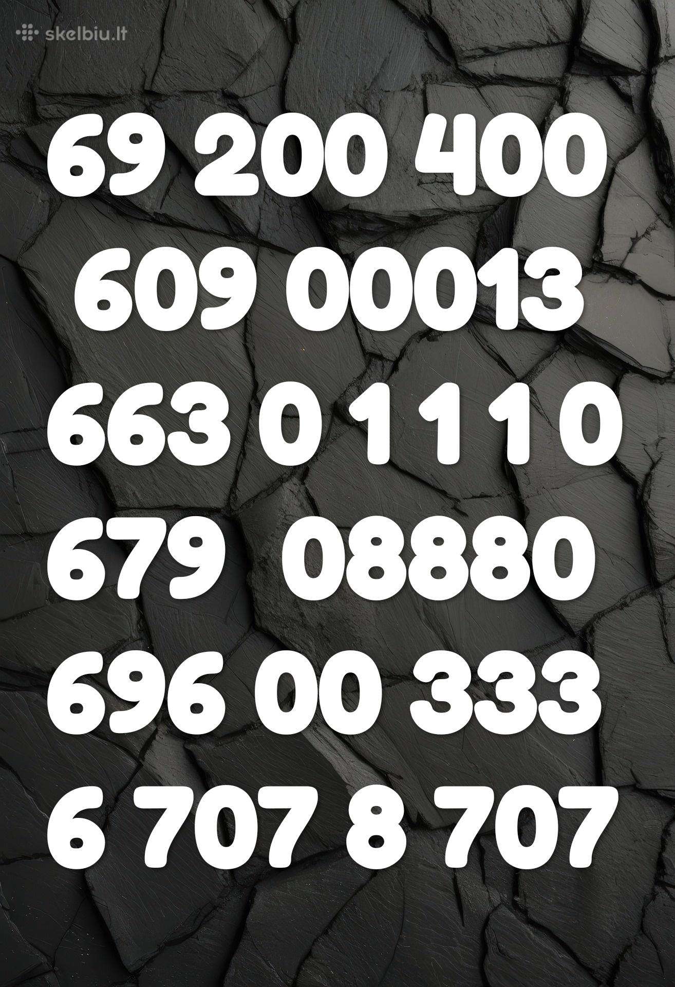 Gražūs VIP numeriai po 90€, 01110,00013,7777,09990